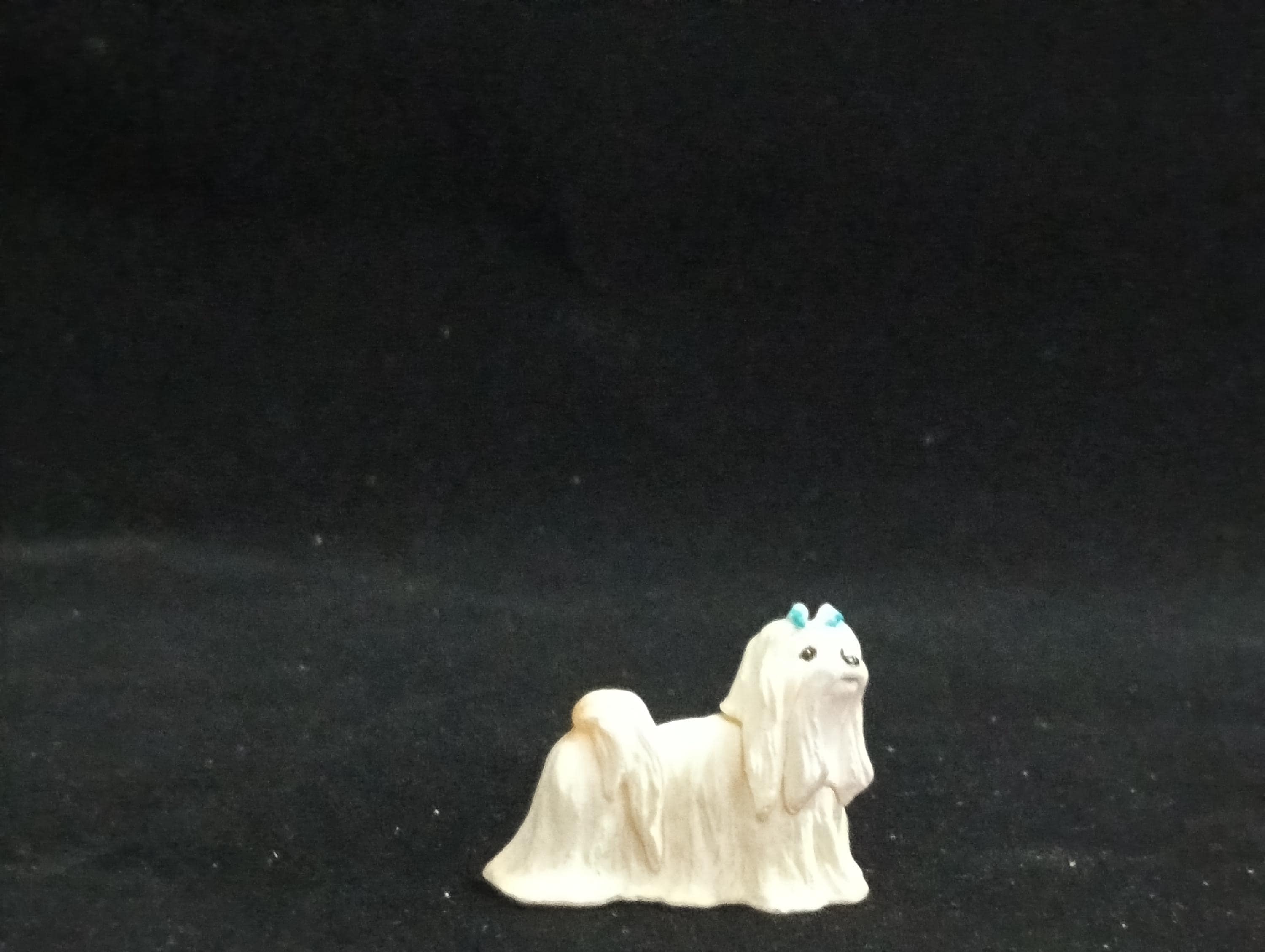 Miniature Maltese pure white Figurine - Furuta