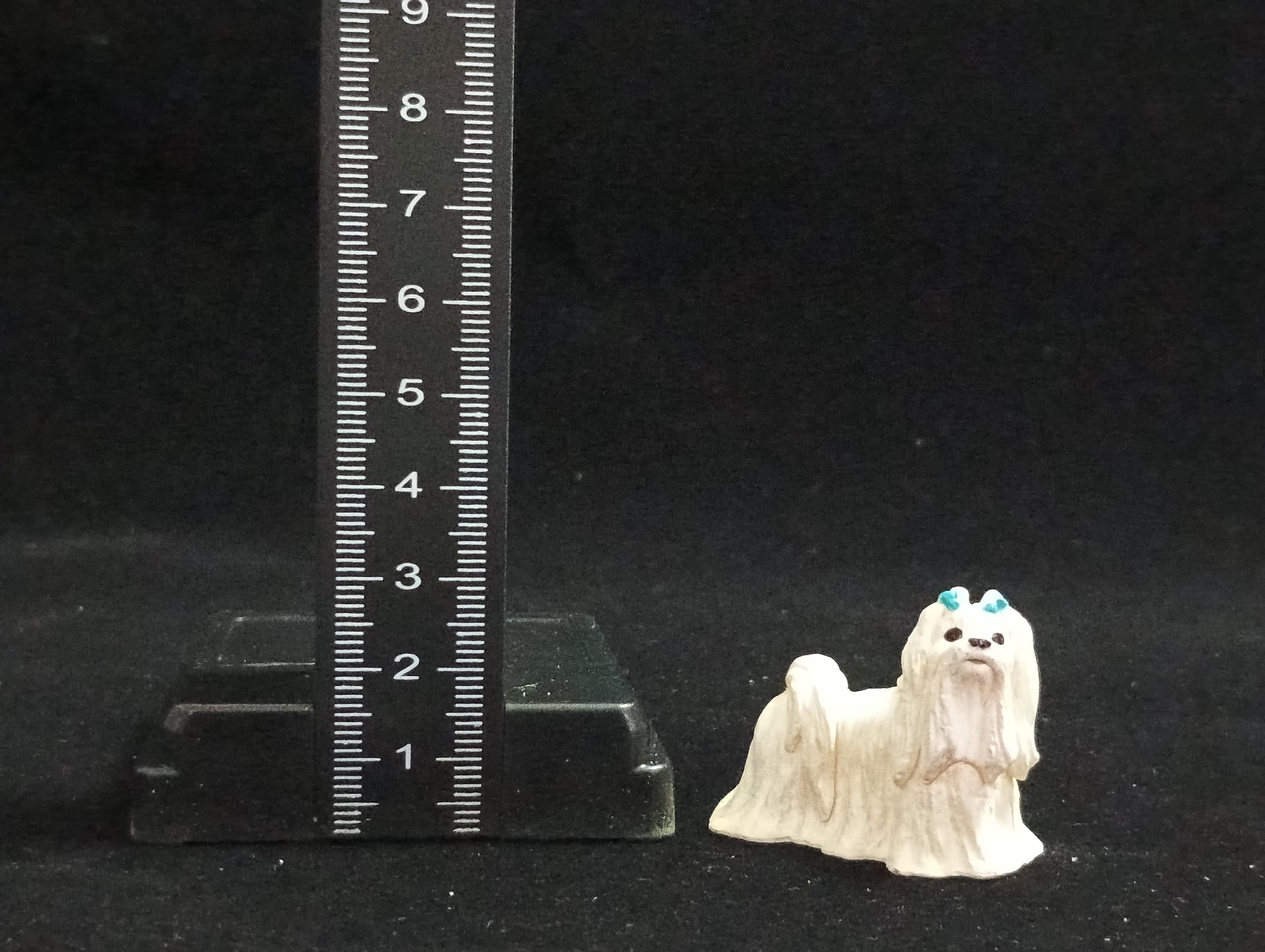 Miniature Maltese pure white Figurine - Furuta