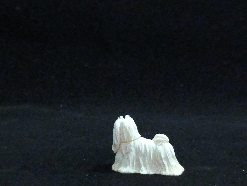 Miniature Maltese pure white Figurine - Furuta