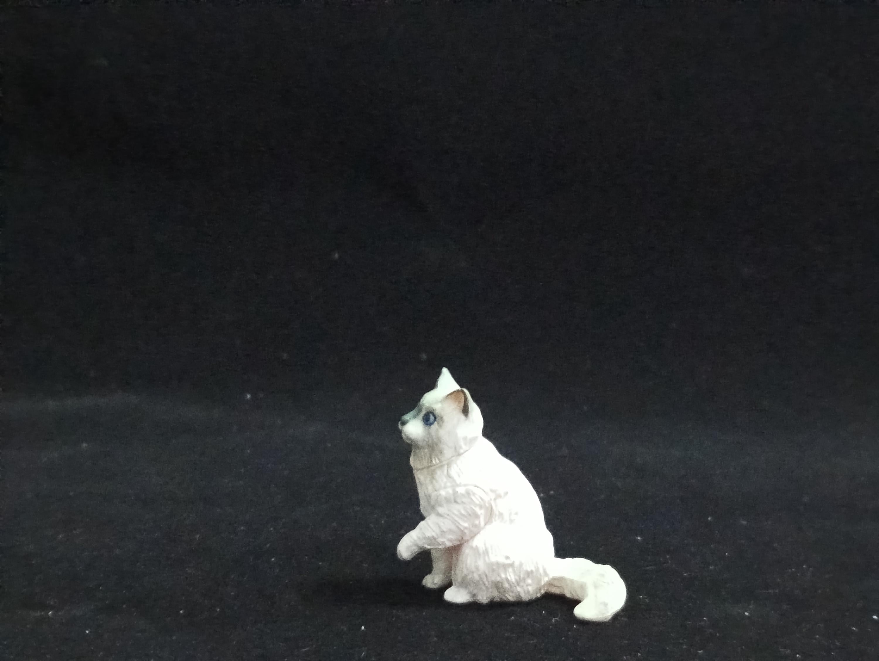 Miniature Seal Point Bicolor(White) Figurine - Furuta