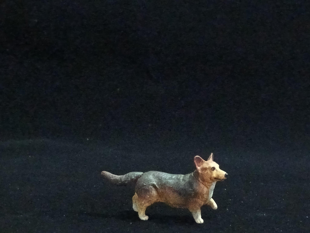 Miniature Welsh Corgi Dog (Brown-Black) Figurine - Furuta