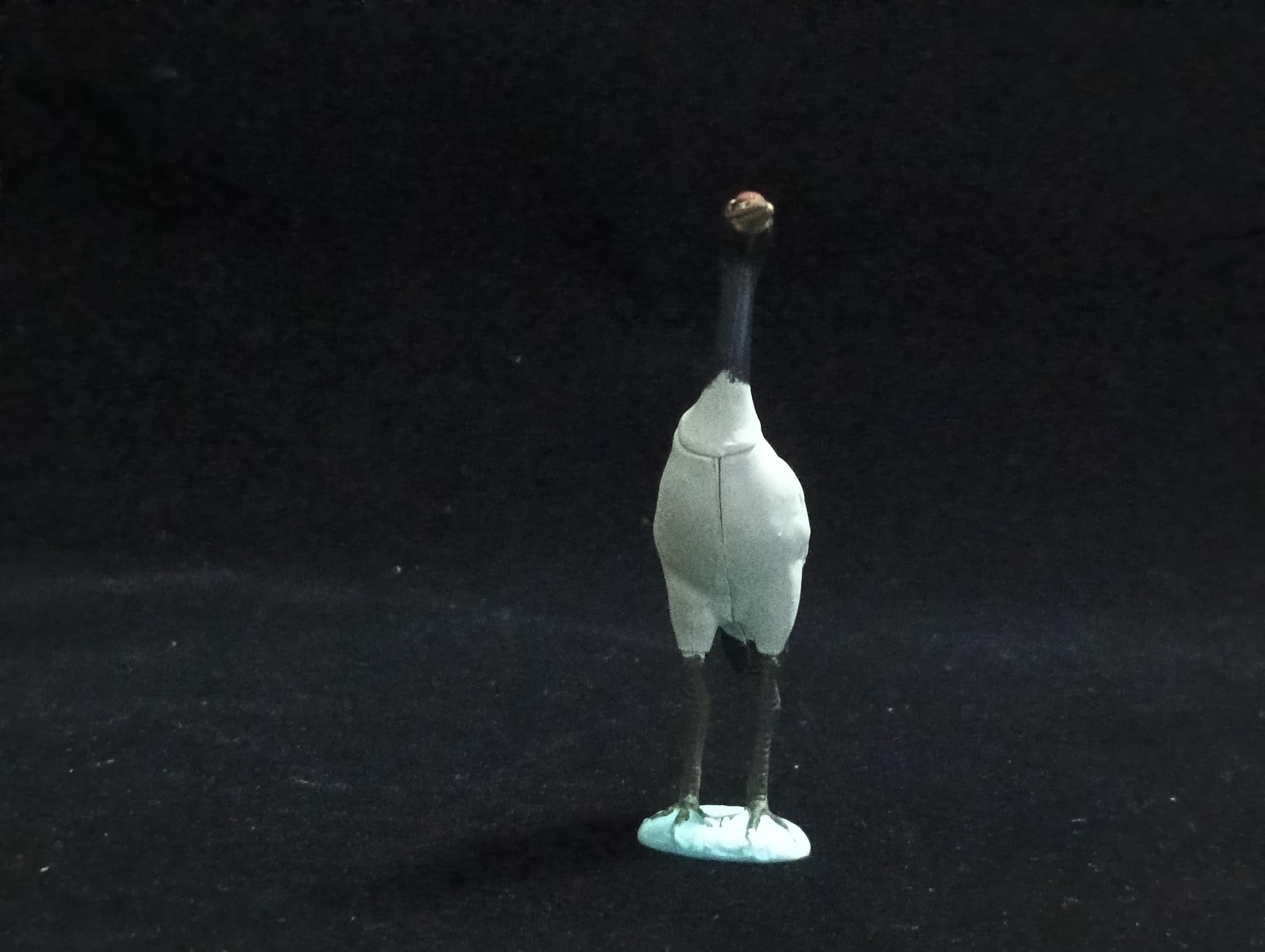 Miniature Red-crowned Crane Figurine - Furuta