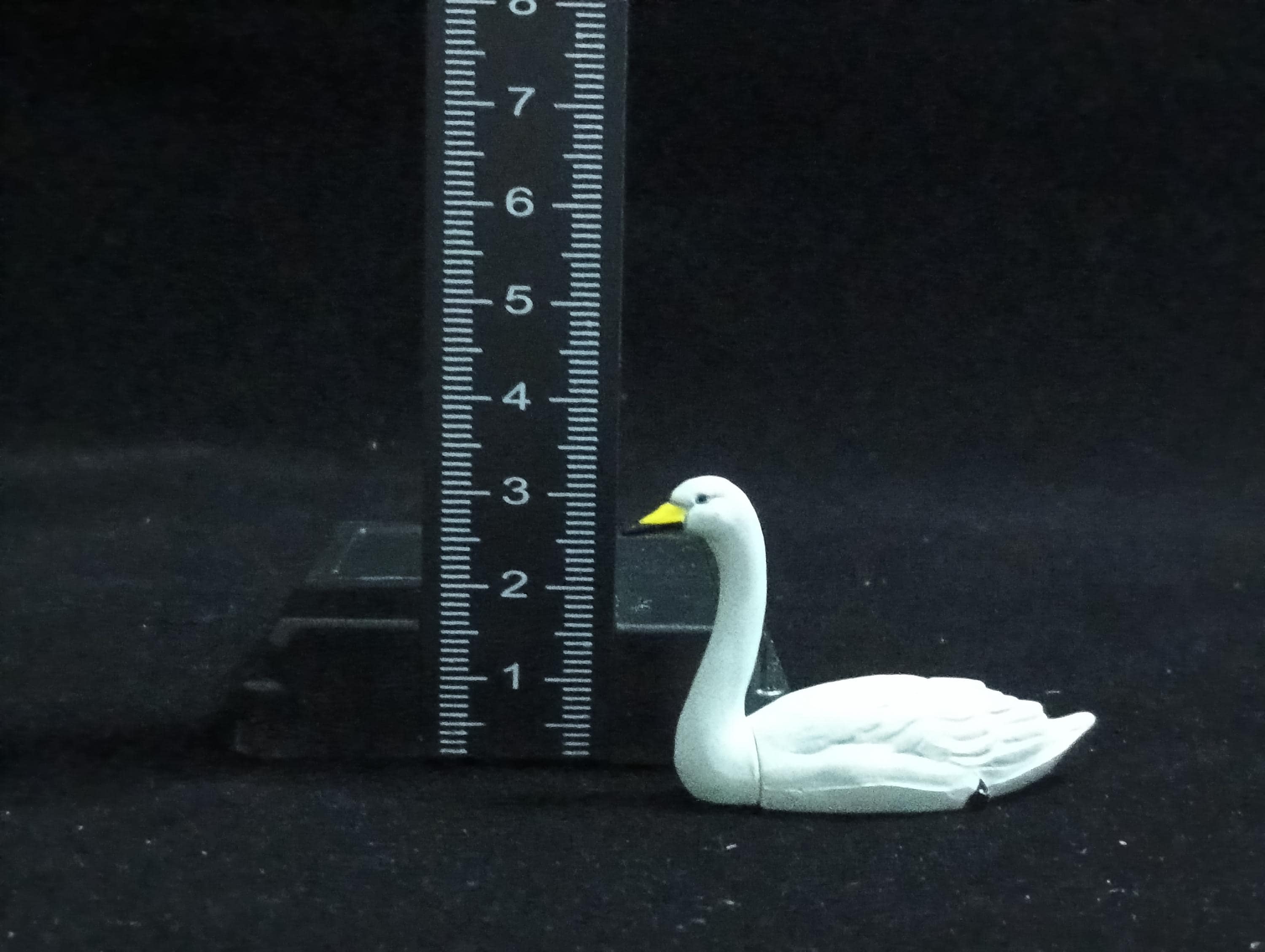 Miniature Whooper Swan Bird Figurine - Furuta