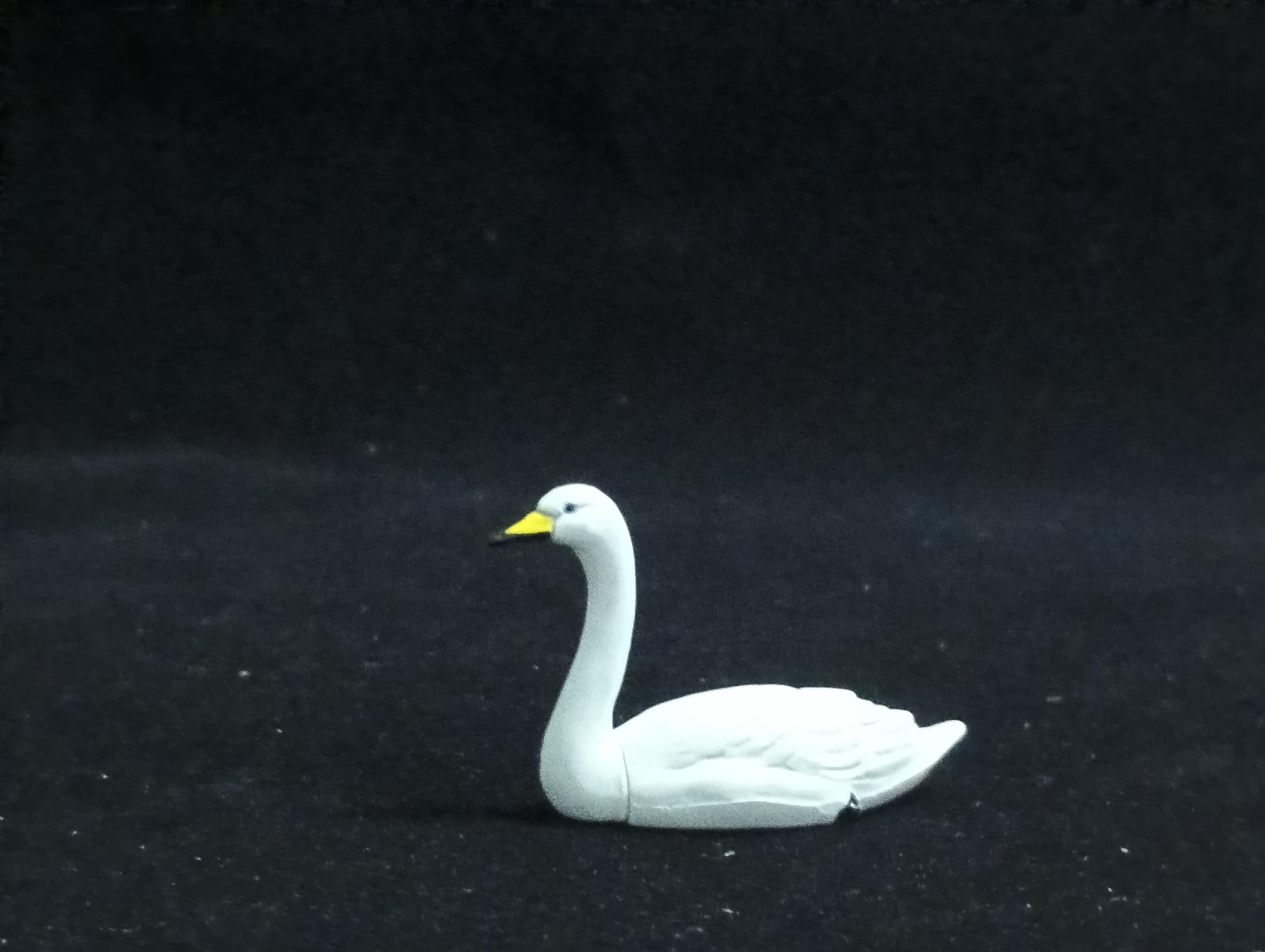 Miniature Whooper Swan Bird Figurine - Furuta