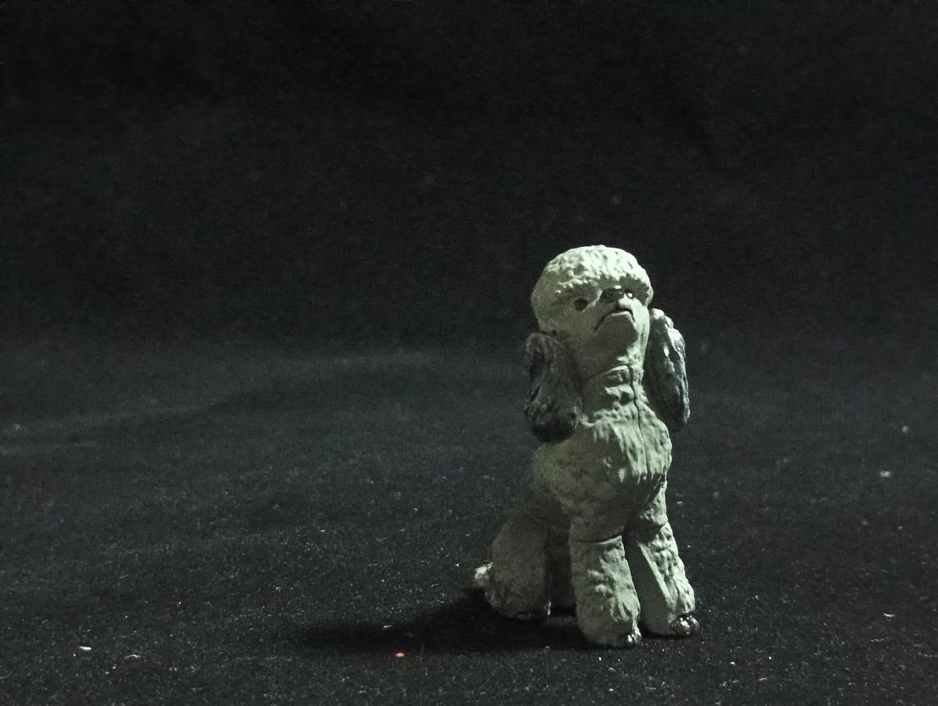 Miniature Poodle Dog(Black) Figurine - Furuta