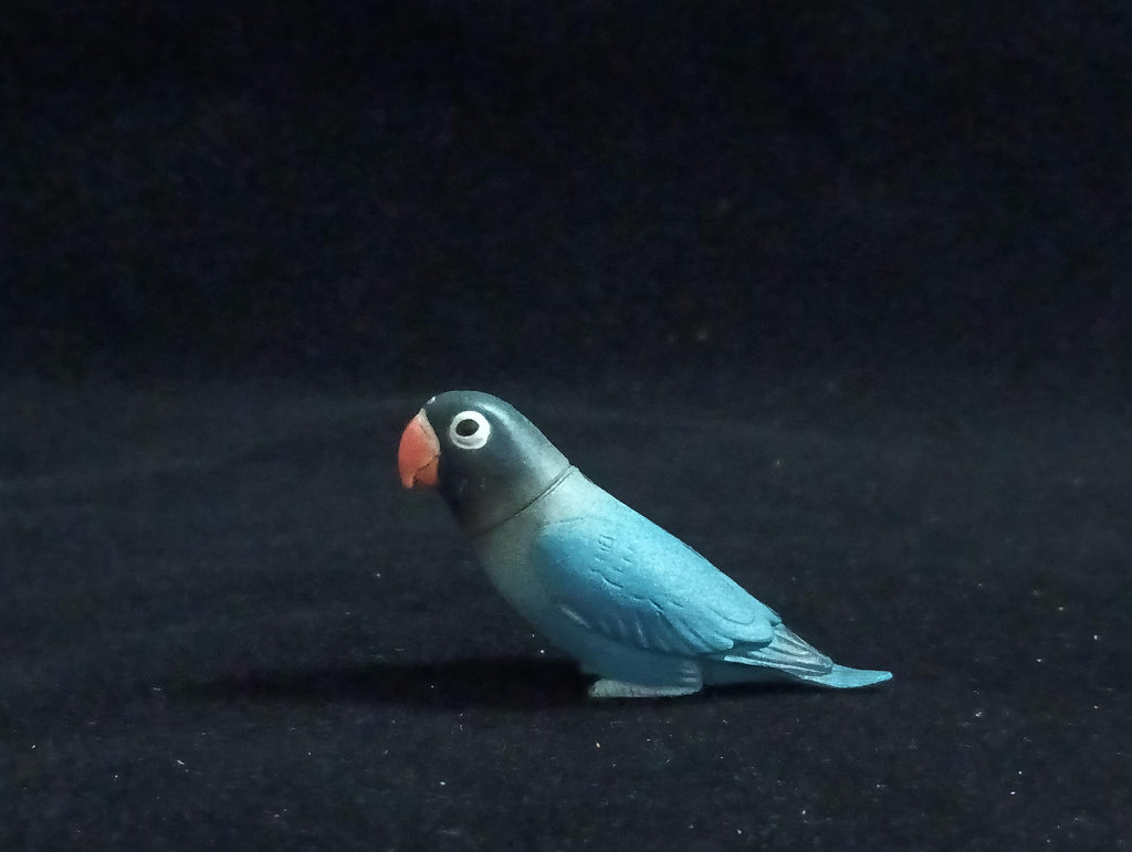 Miniature AFRICAN LOVEBIRD (Blue) Figurine - Furuta