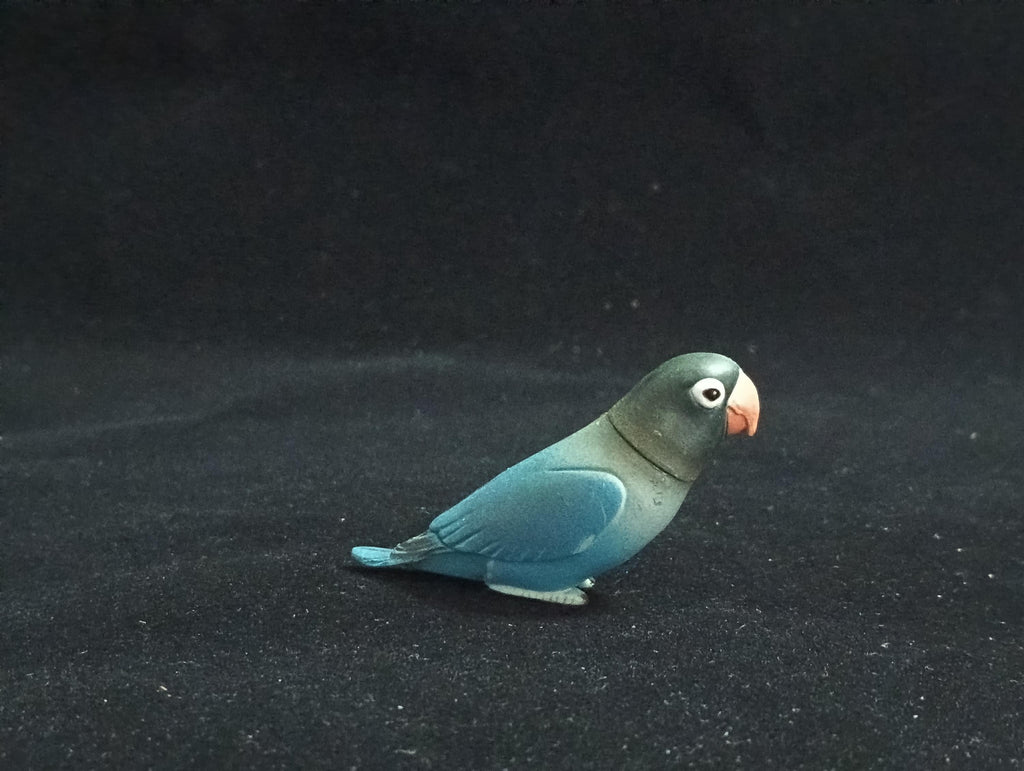 Miniature AFRICAN LOVEBIRD (Blue) Figurine - Furuta