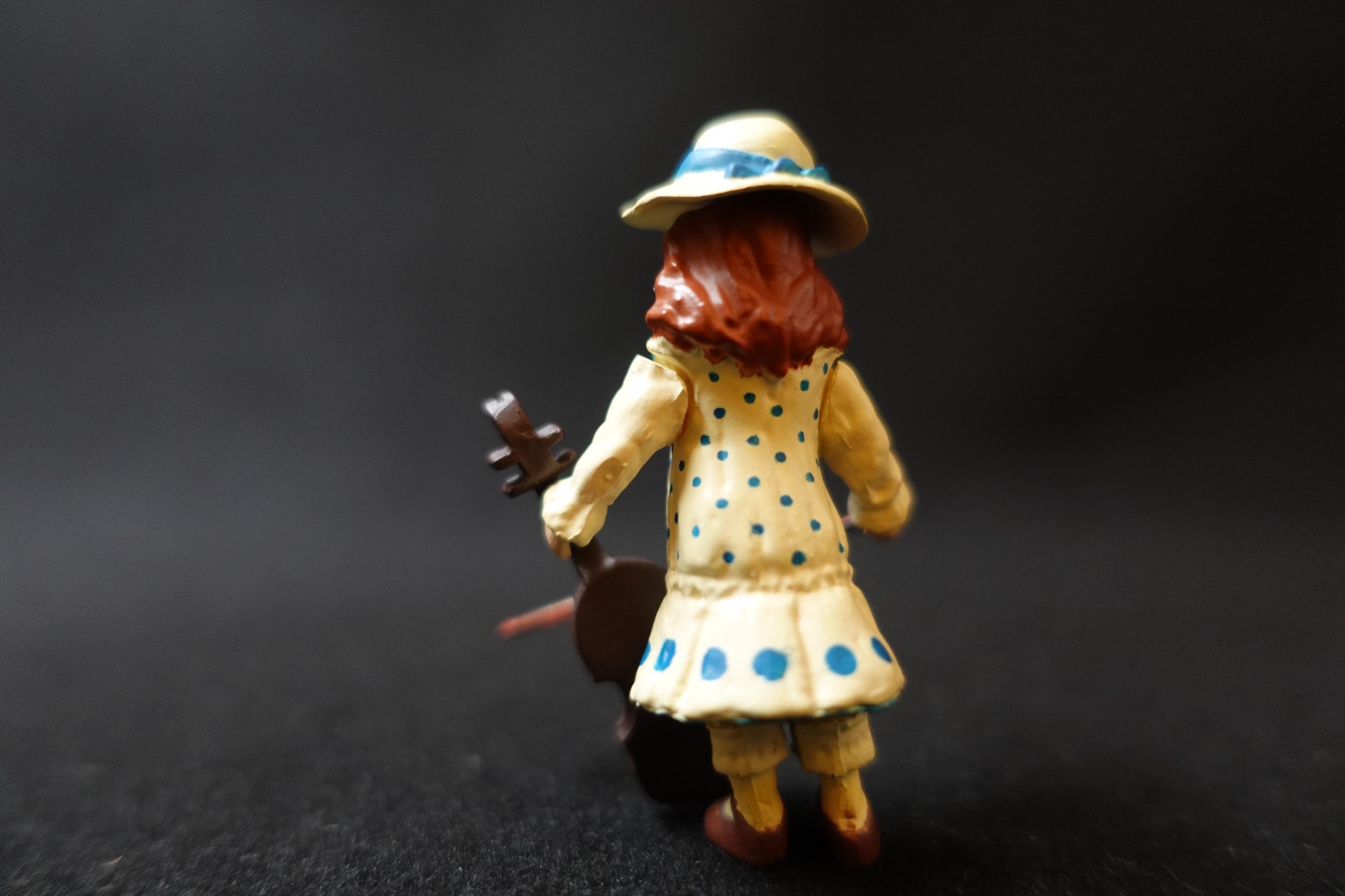 Miniature Child with a violin Antique Doll Figure Furuta Fairy Tale Series 2