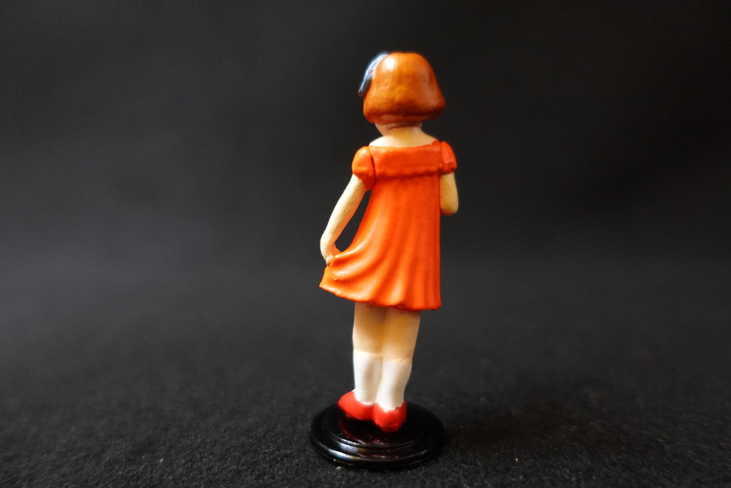 Miniature Girl with flowers in hand Antique Doll Figure Furuta Fairy Tale Series 2