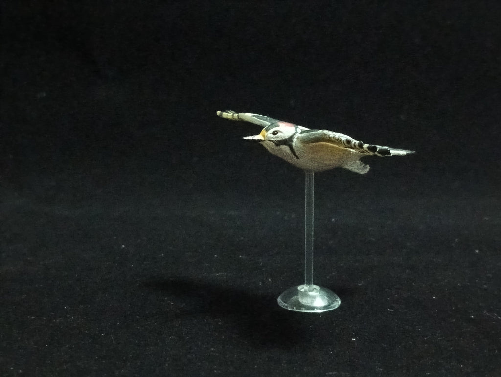 Miniature Red-headed Woodpecker Figurine - Kaiyodo
