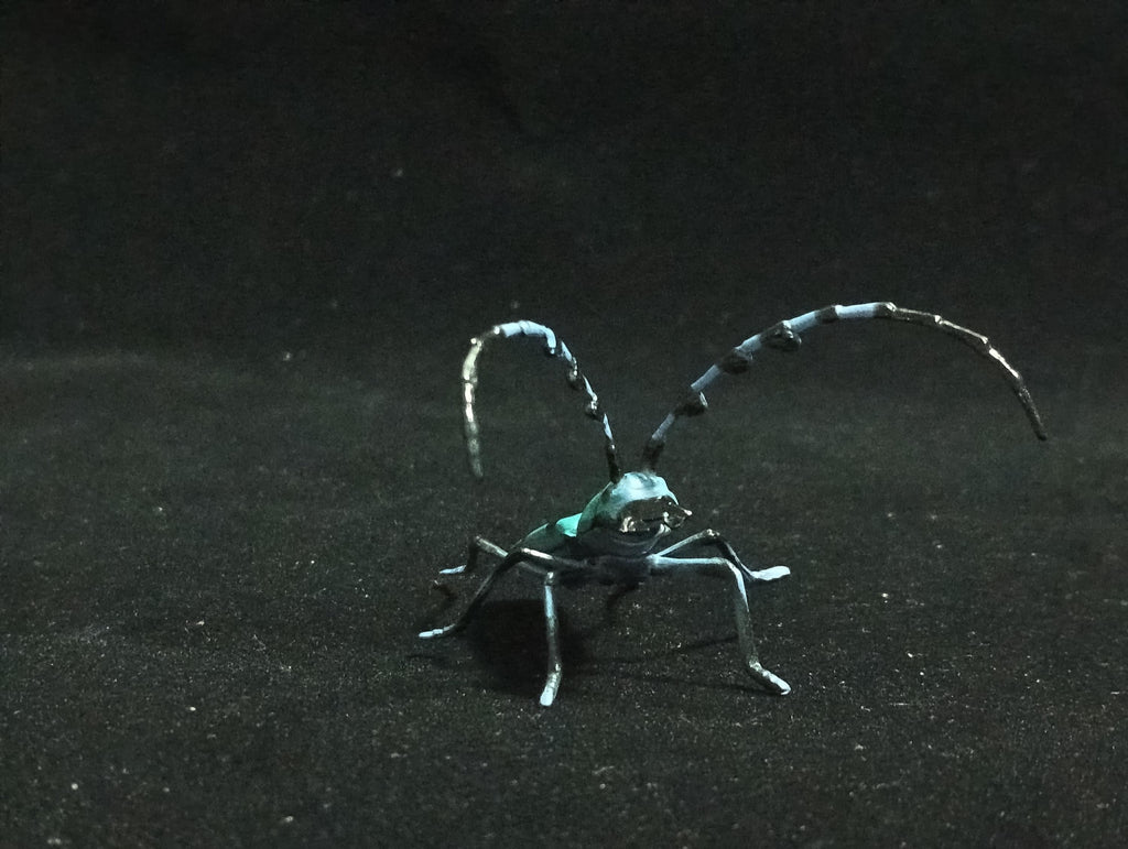 Miniature Blue spotted longhorn beetle Figurine - Furuta