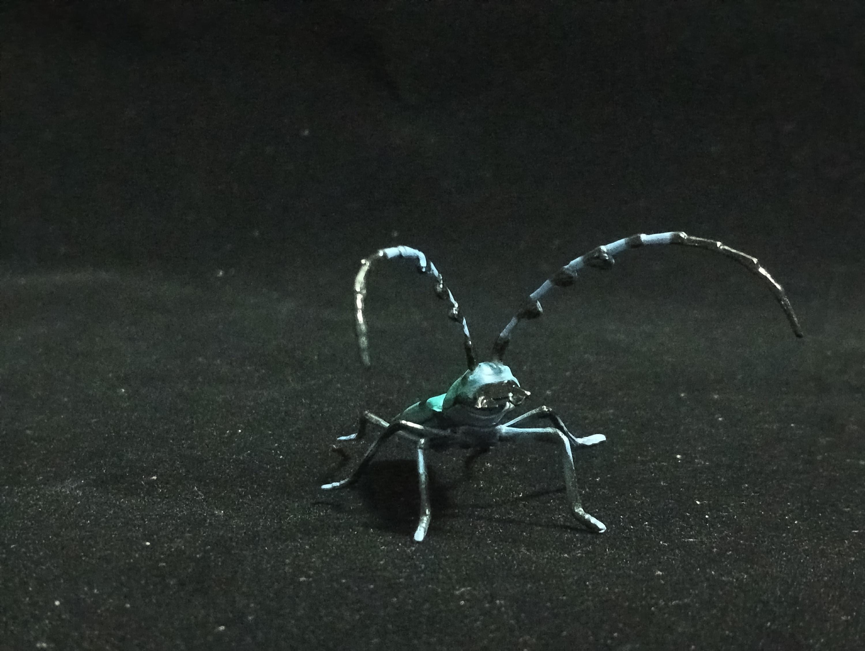 Miniature Blue spotted longhorn beetle Figurine - Furuta