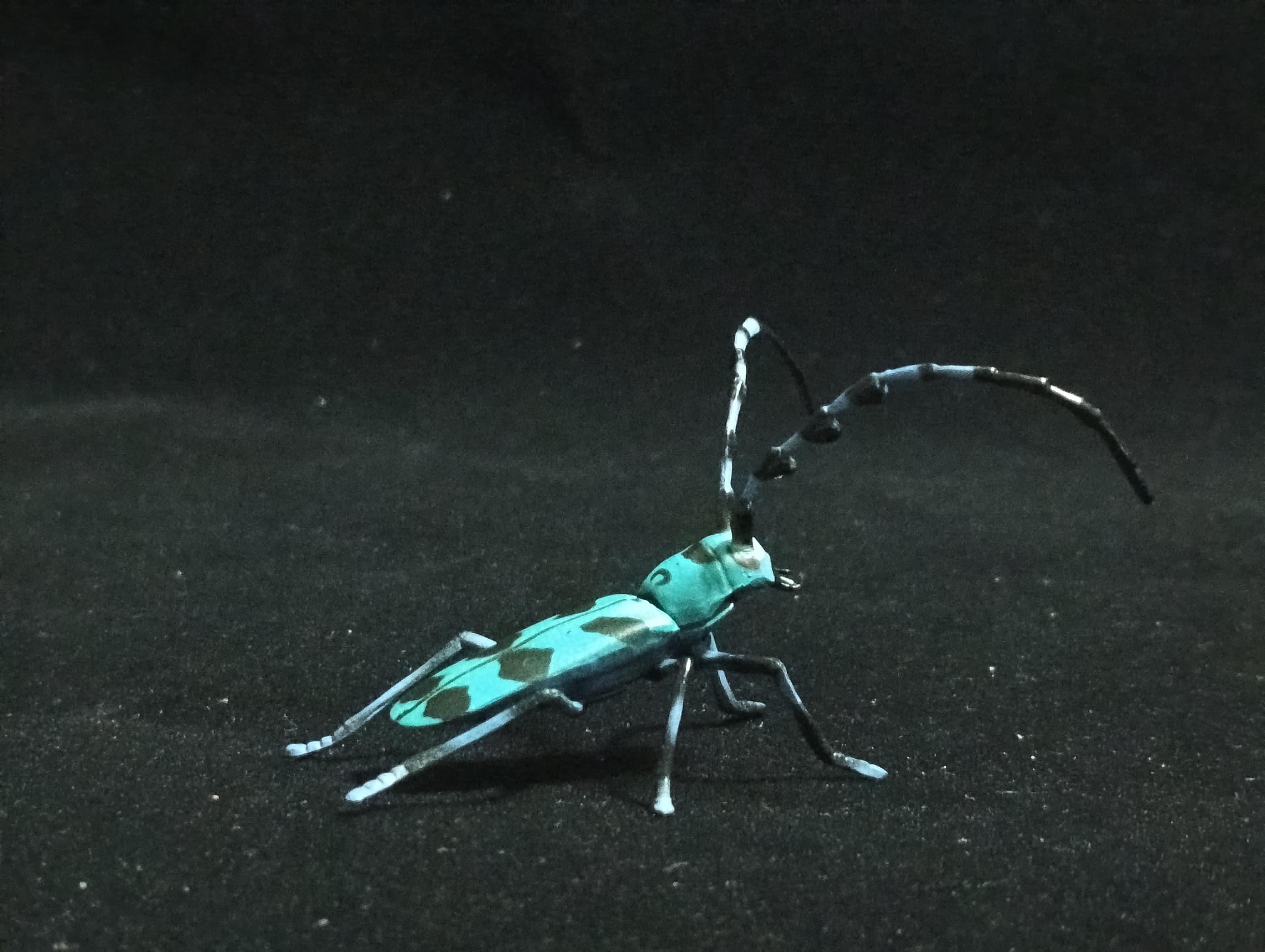 Miniature Blue spotted longhorn beetle Figurine - Furuta