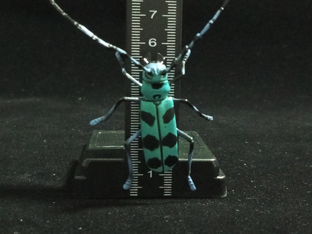 Miniature Blue spotted longhorn beetle Figurine - Furuta