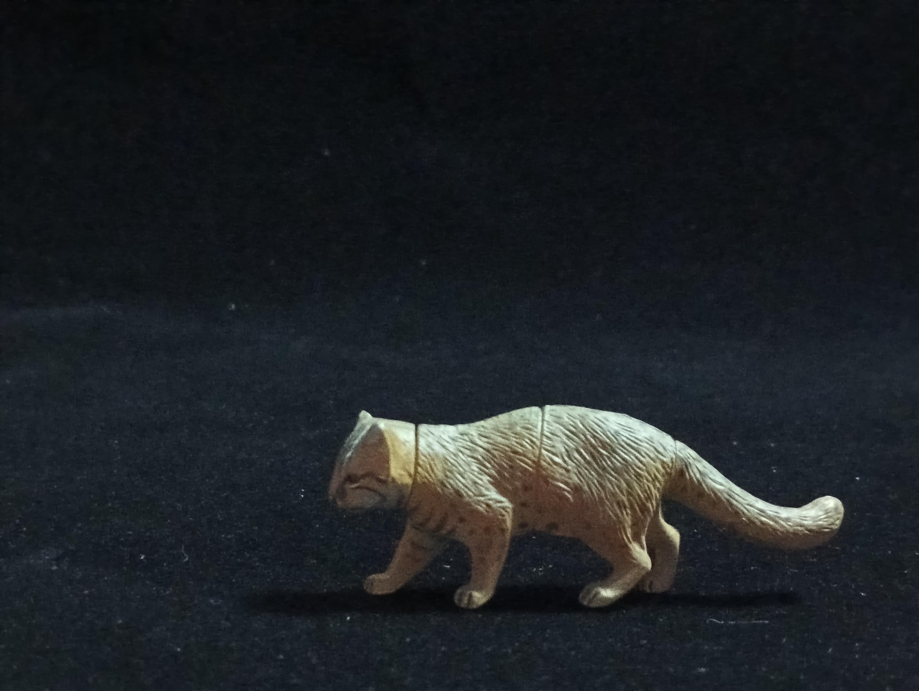 Miniature Tsushima lynx Figurine - Furuta