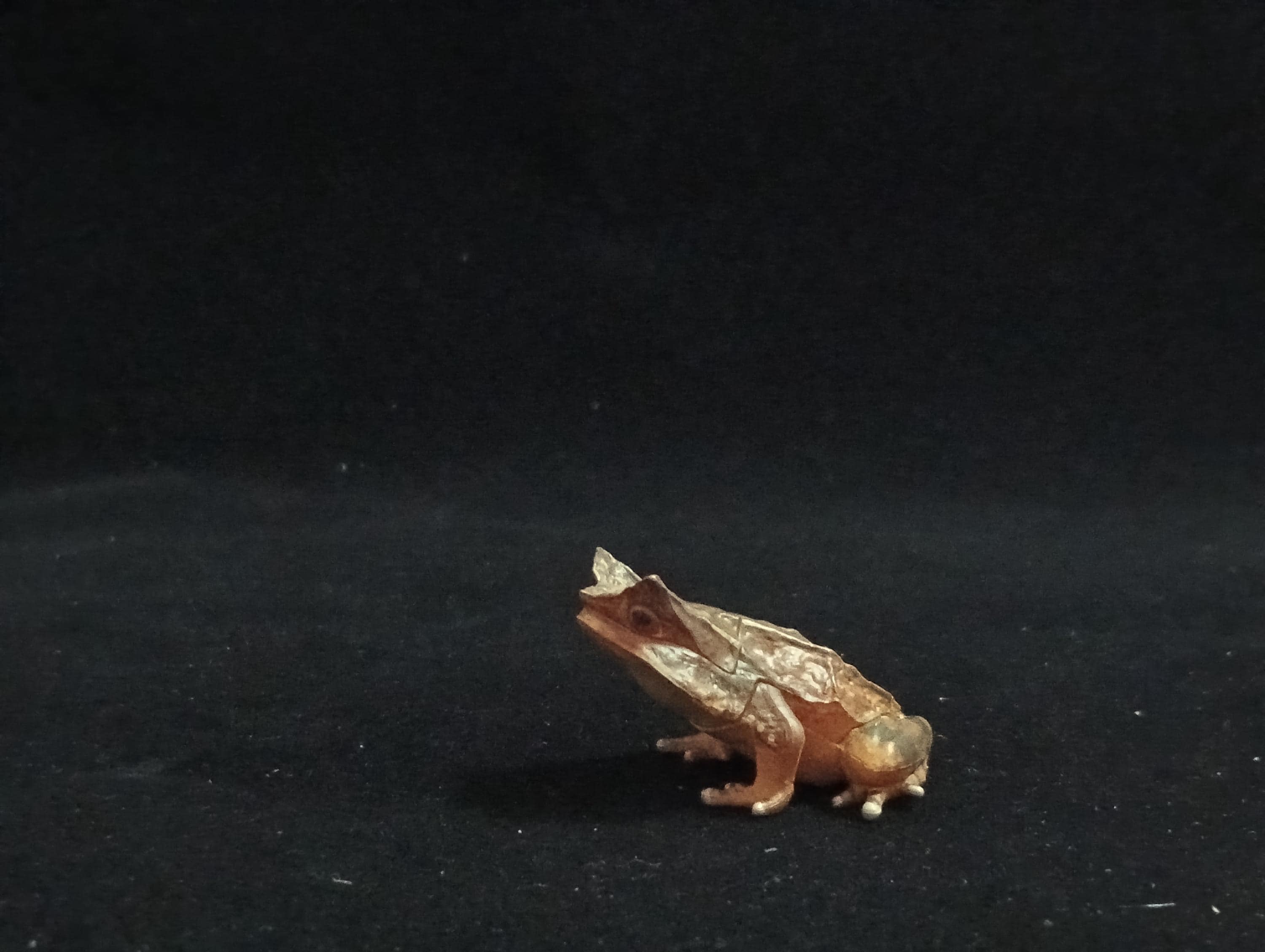 Miniature Three-horned frog Figurine - Furuta