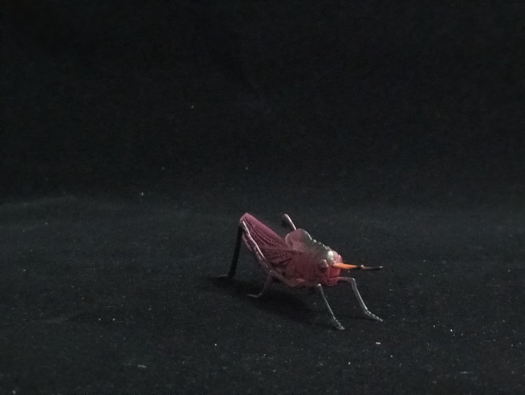 Miniature Purple Grasshopper Figurine - Furuta