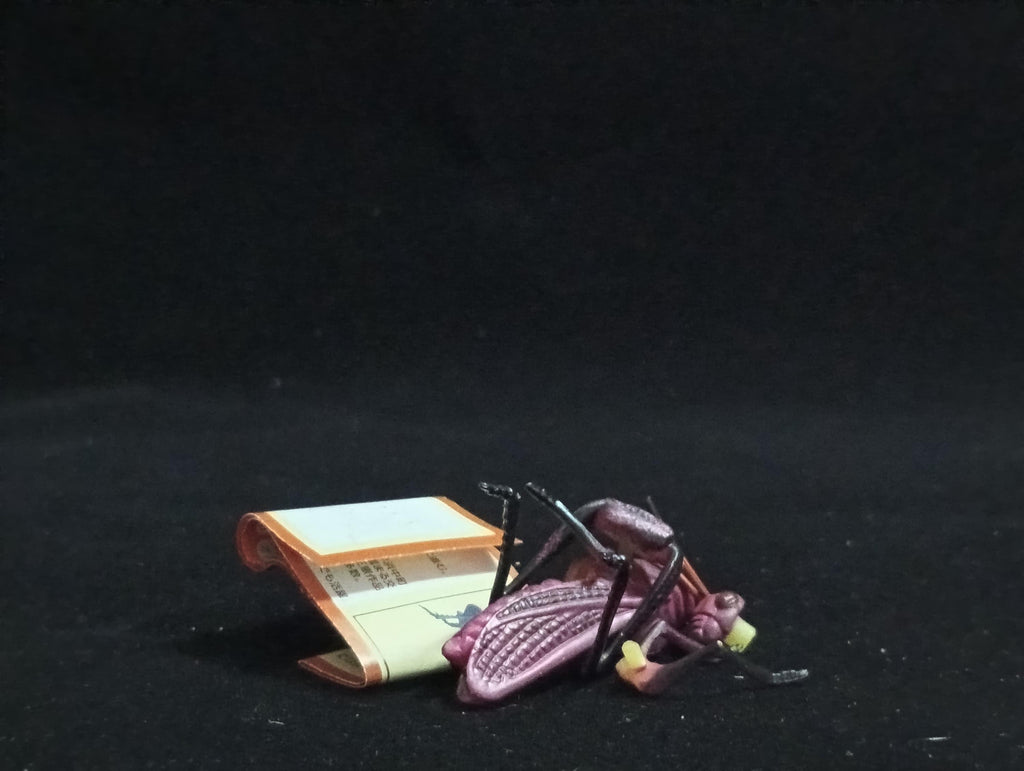 Miniature Purple Grasshopper Figurine - Furuta