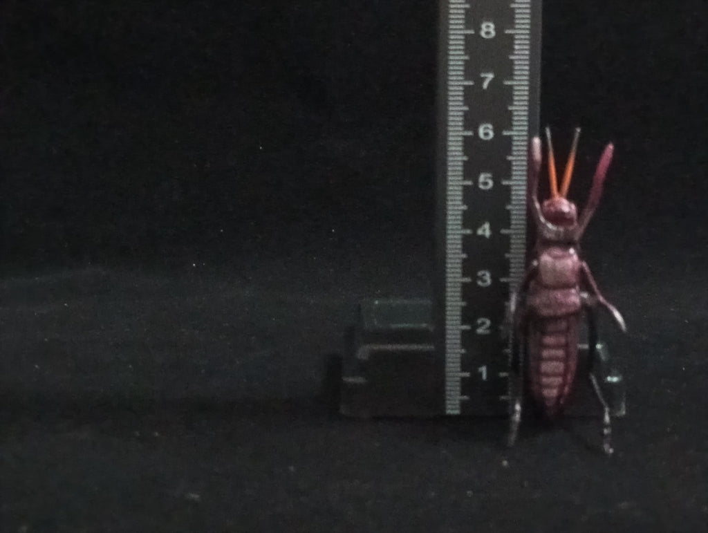 Miniature Purple Grasshopper Figurine - Furuta