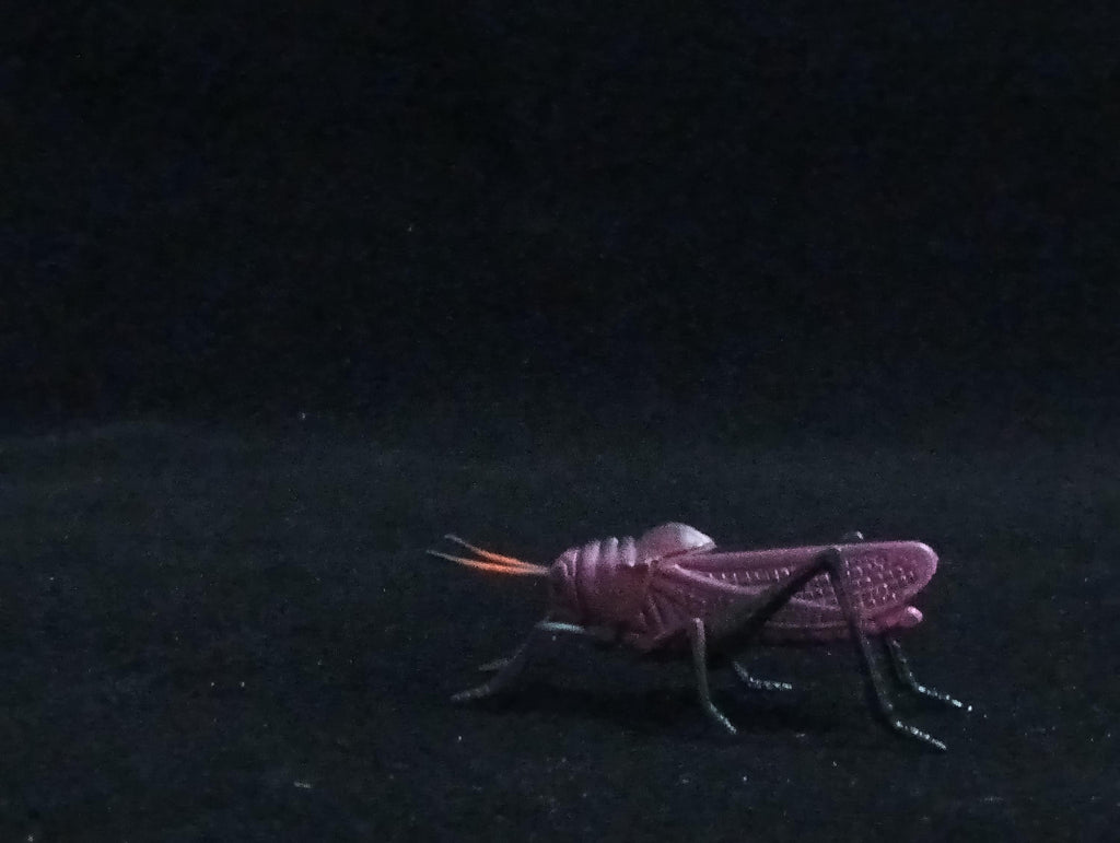 Miniature Purple Grasshopper Figurine - Furuta