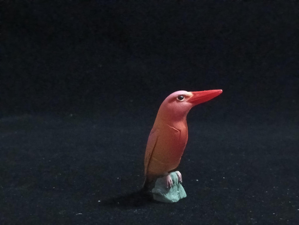 Miniature Bird Ruddy Kingfisher Figurine - Furuta