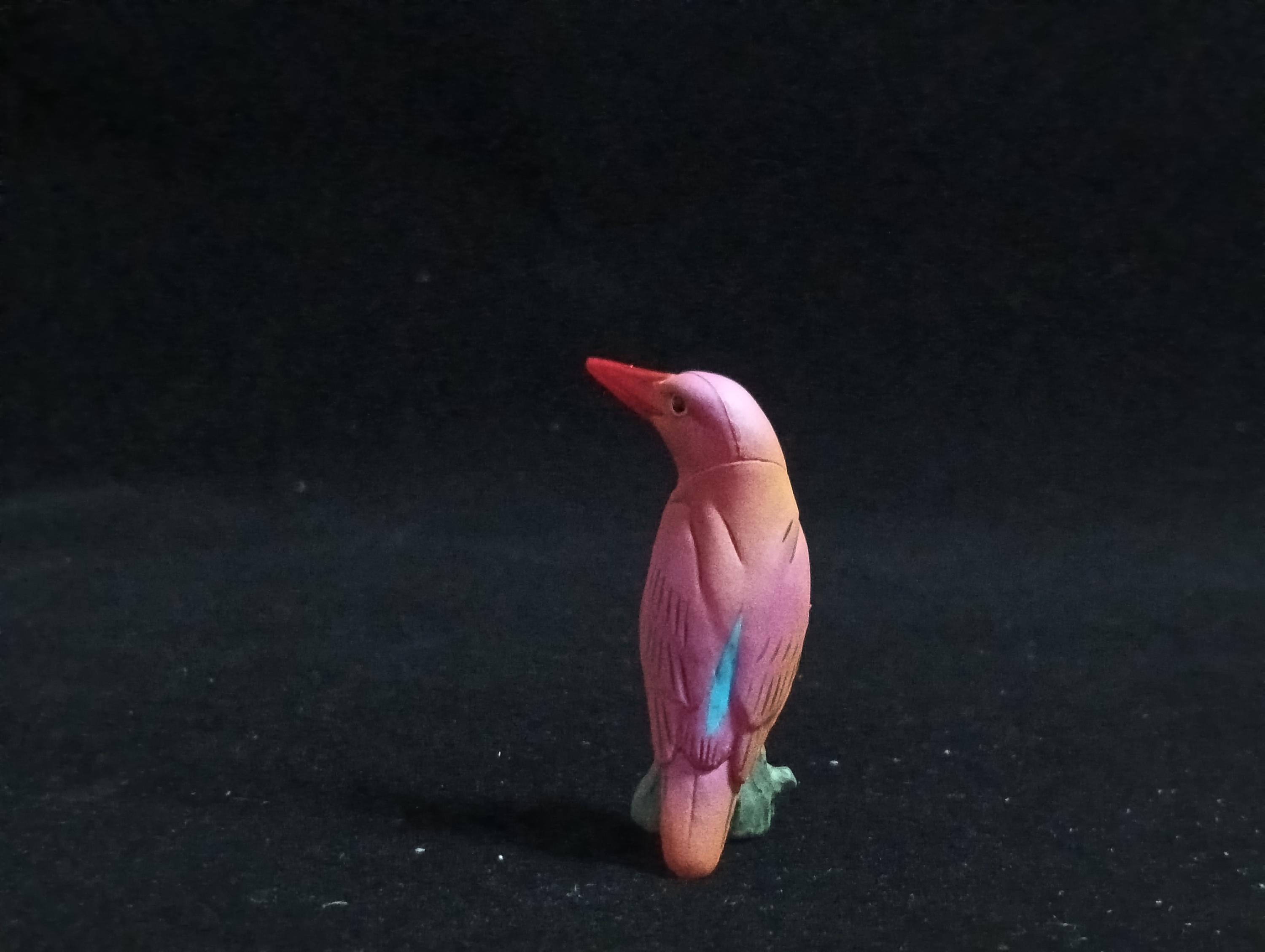 Miniature Bird Ruddy Kingfisher Figurine - Furuta