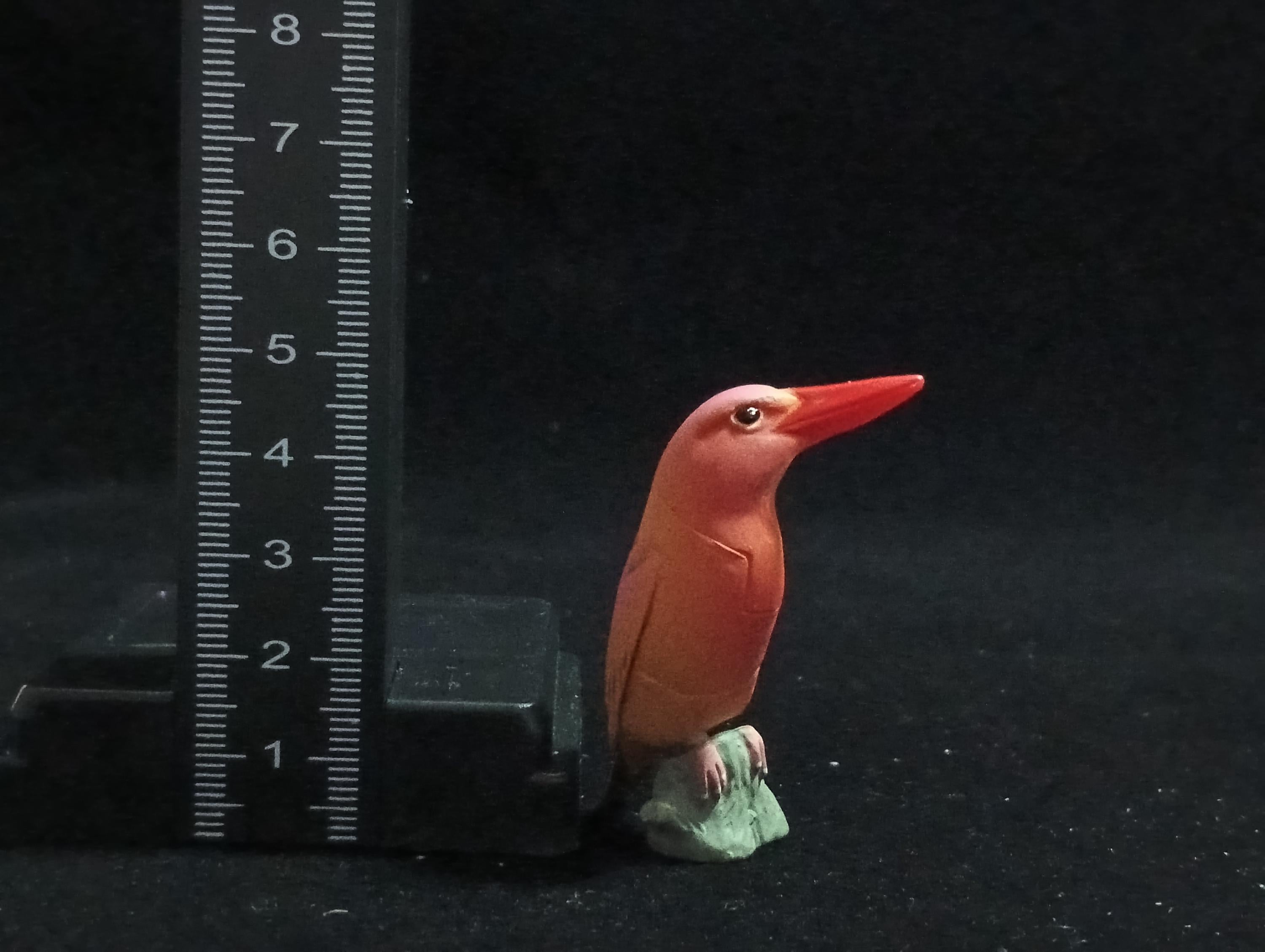Miniature Bird Ruddy Kingfisher Figurine - Furuta