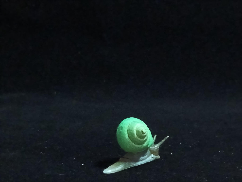 Miniature Green-spotted snail Figurine - Furuta