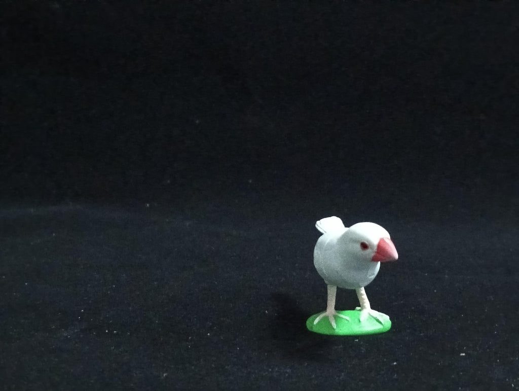 Miniature java sparrow white Figurine - Furuta