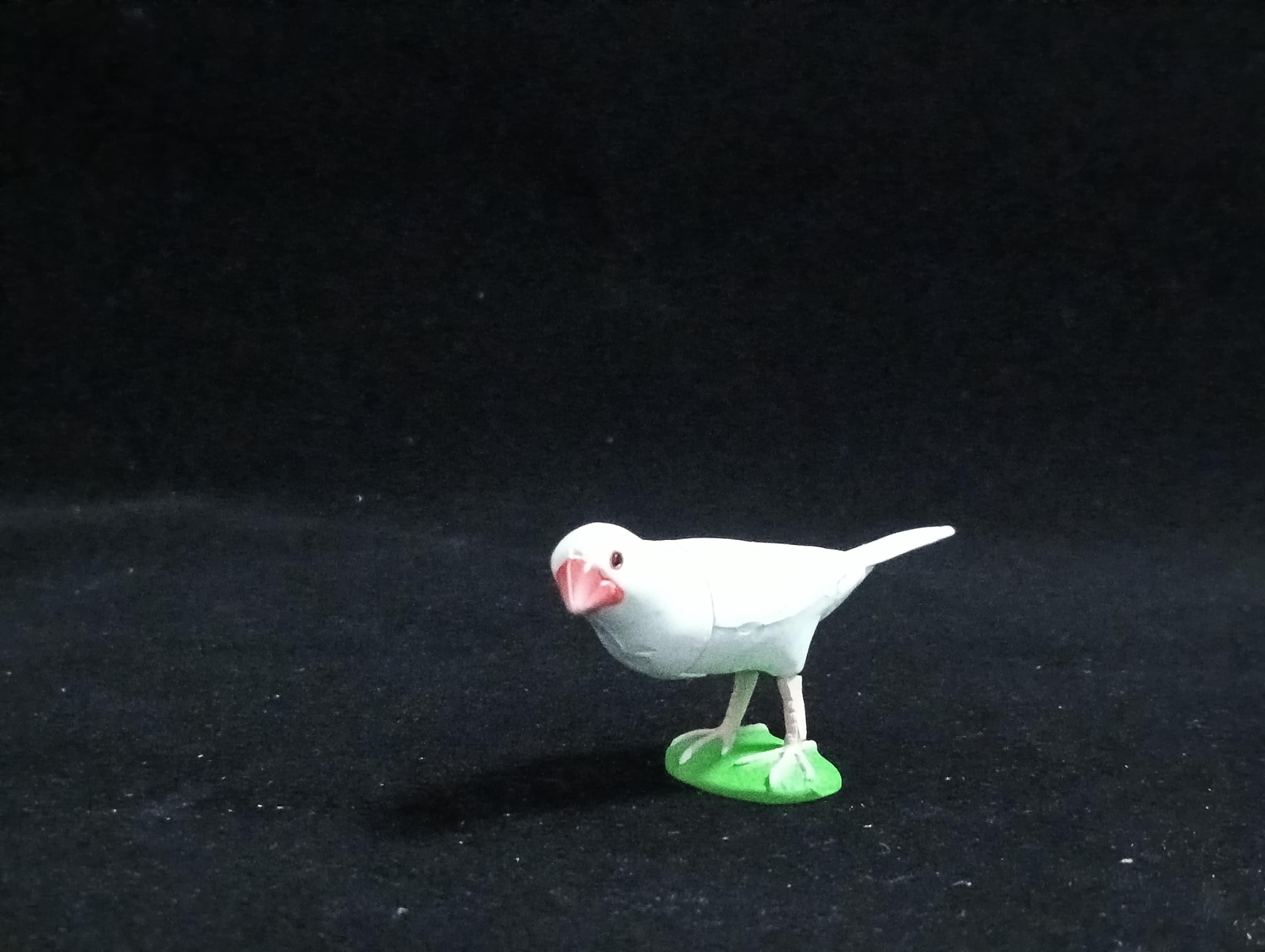 Miniature java sparrow white Figurine - Furuta