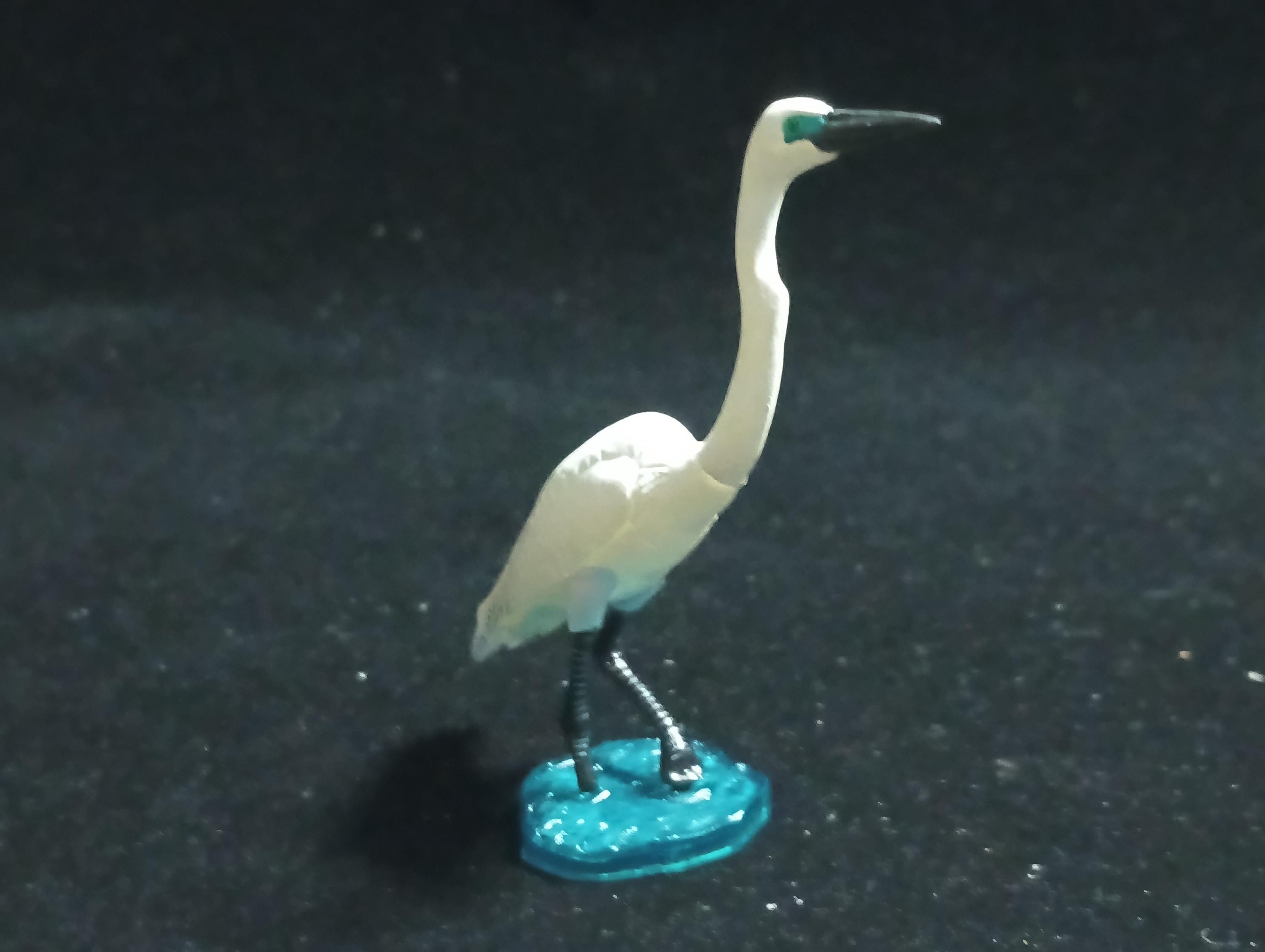 Kaiyodo Animatales Choco Q Series 11 Great Egret (summer plumage)