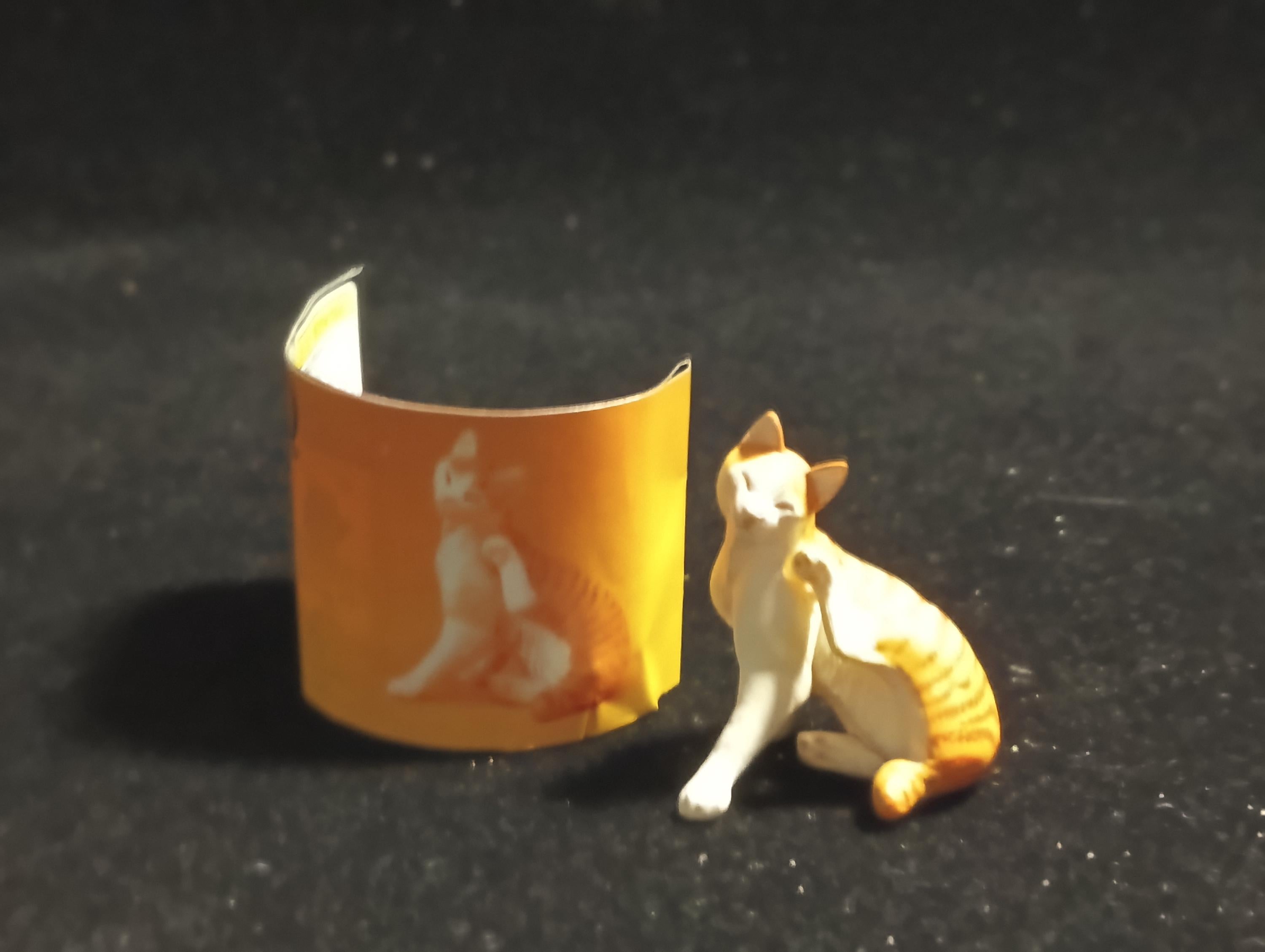 Kaiyodo Animatales Choco Q Amazing Animals Japanese Cat Calico Figure A