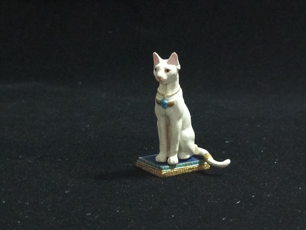Miniature Egyptian Cat SP White Figurine - Furuta