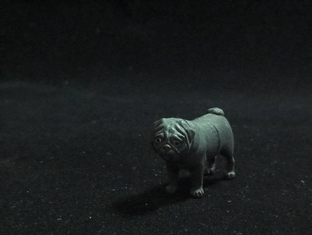 Miniature Pug Black Dog Figurine - Furuta