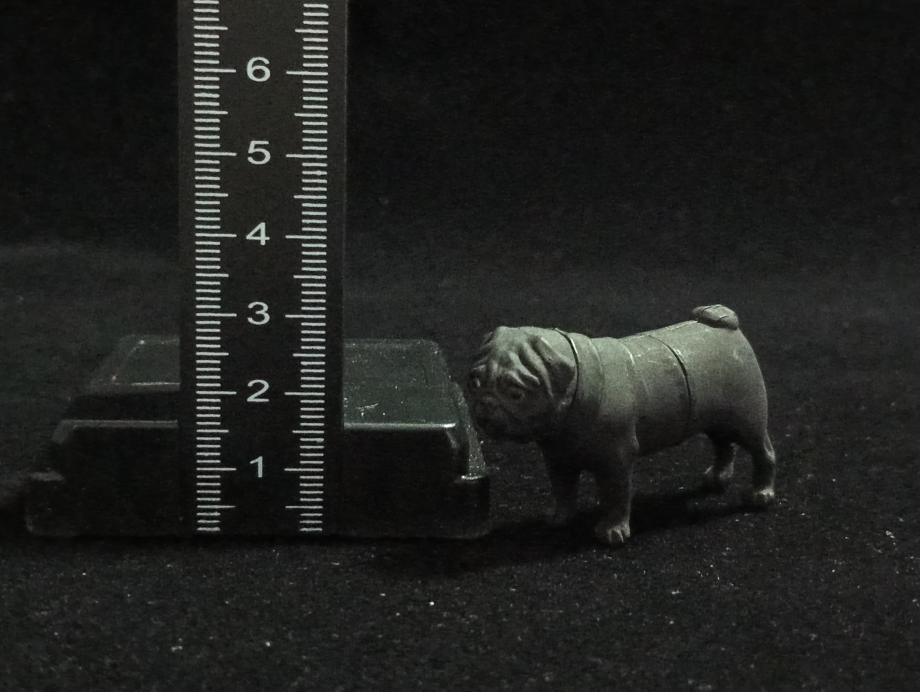 Miniature Pug Black Dog Figurine - Furuta