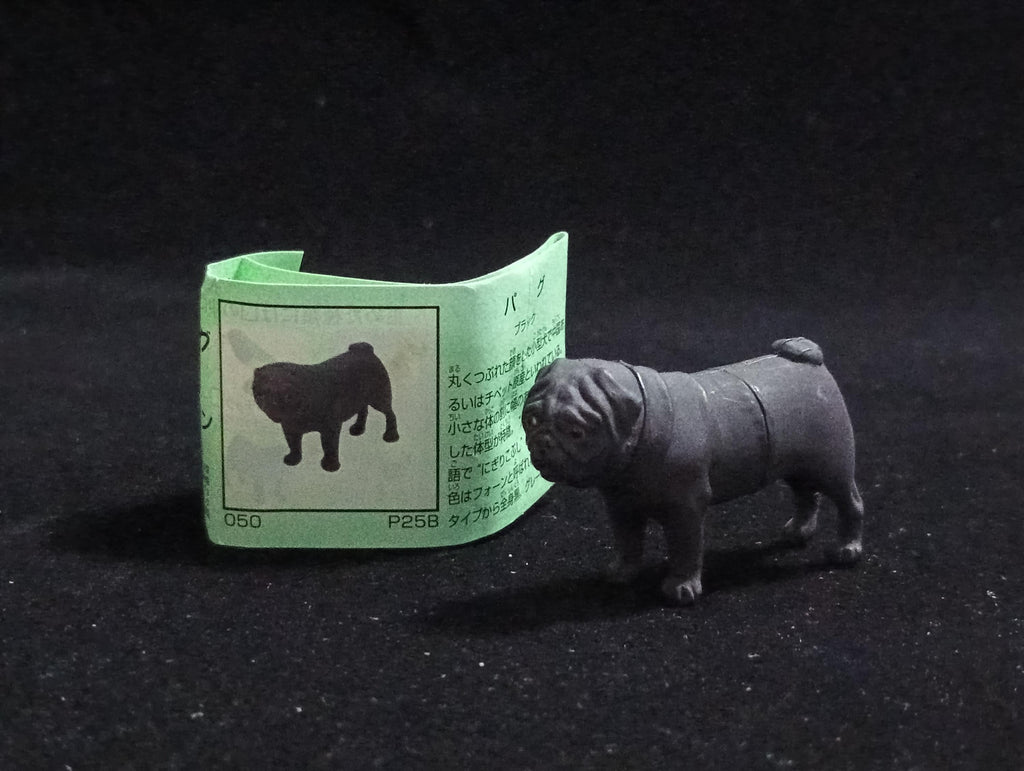 Miniature Pug Black Dog Figurine - Furuta