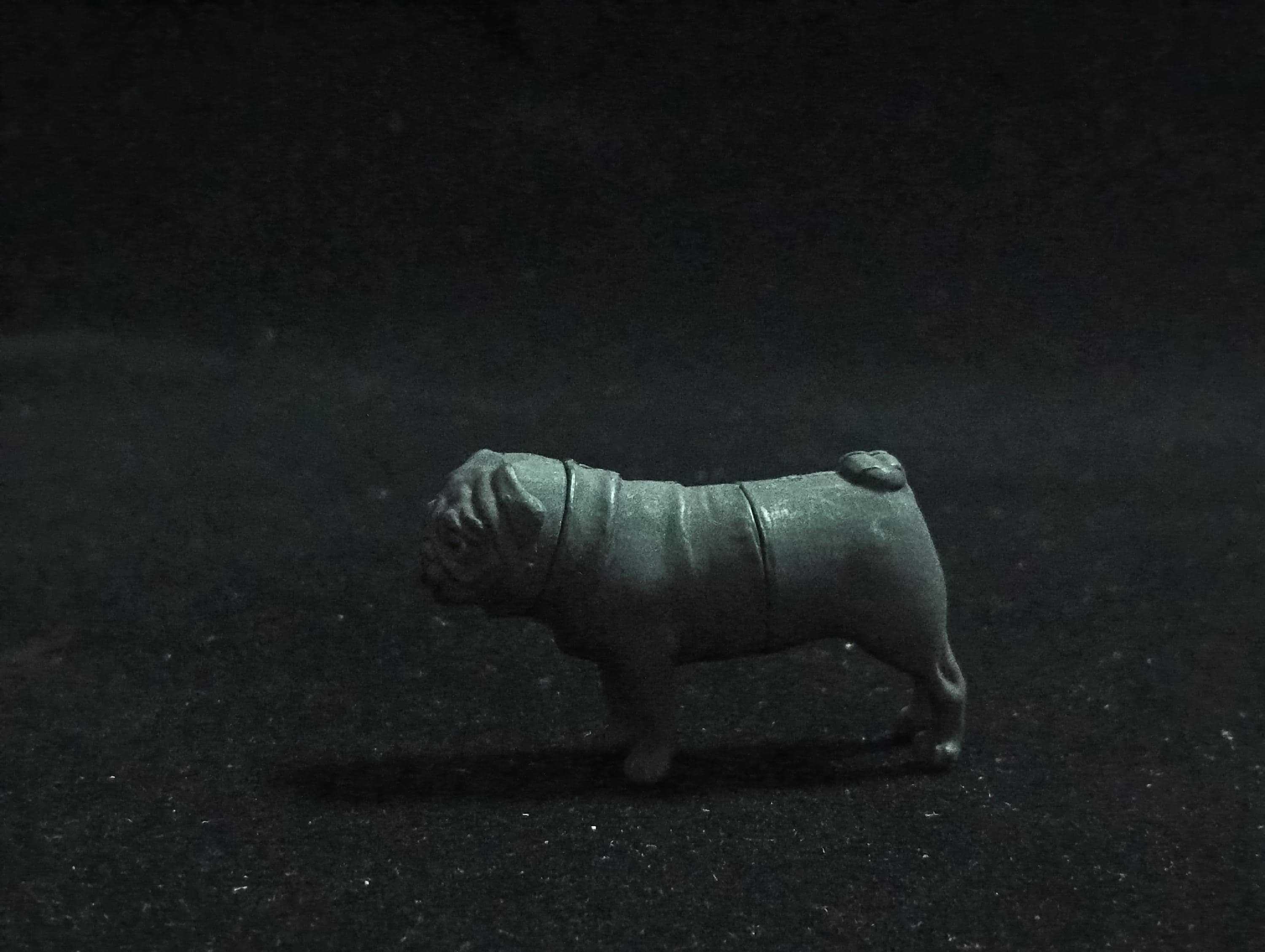 Miniature Pug Black Dog Figurine - Furuta