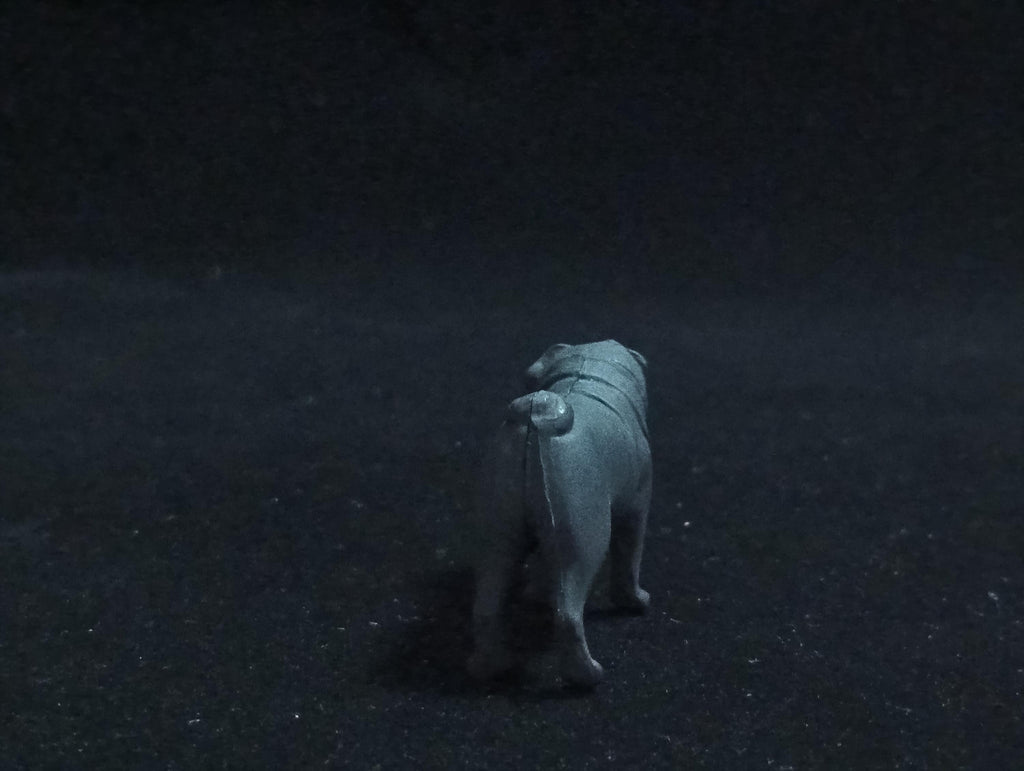 Miniature Pug Black Dog Figurine - Furuta
