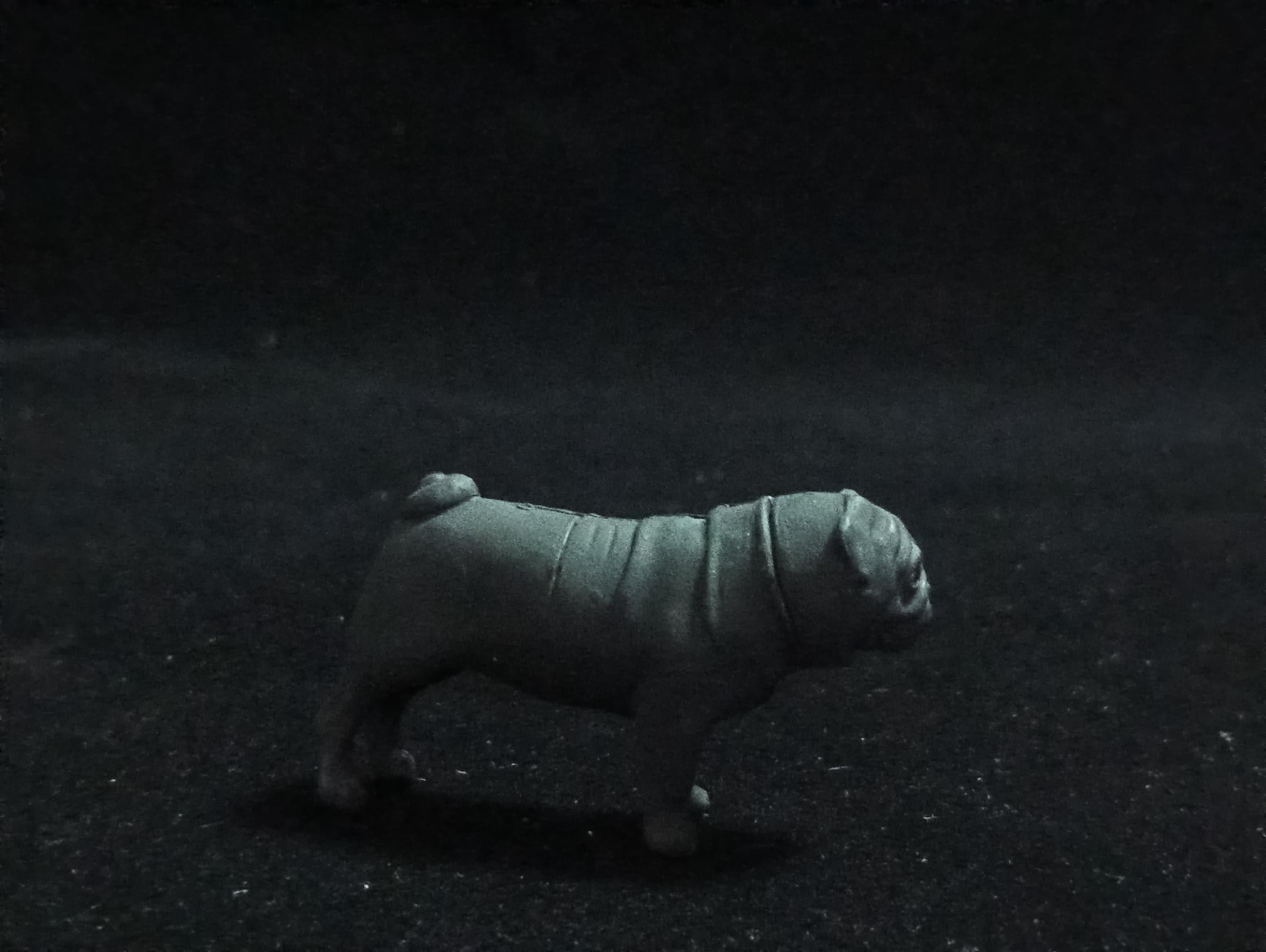 Miniature Pug Black Dog Figurine - Furuta
