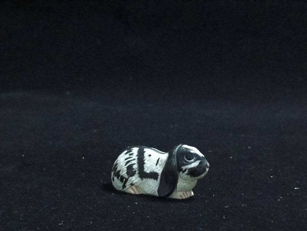 Miniature Lop Ear(Black-White) Figurine - Furuta