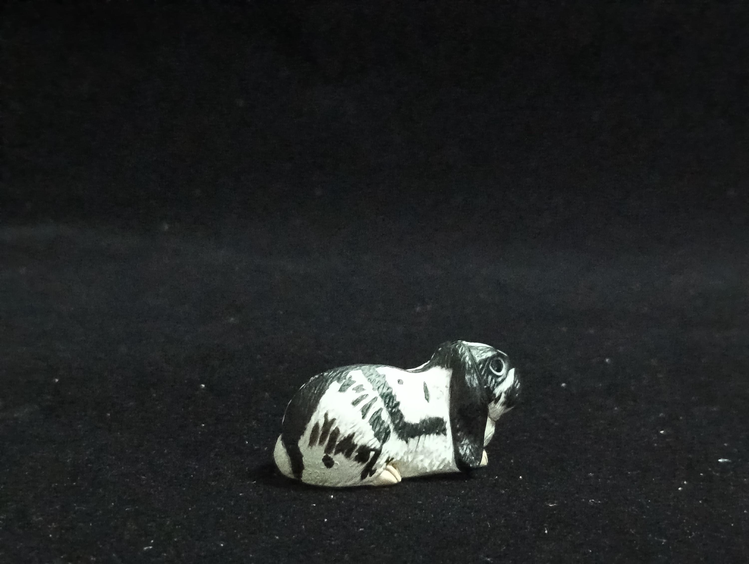Miniature Lop Ear(Black-White) Figurine - Furuta