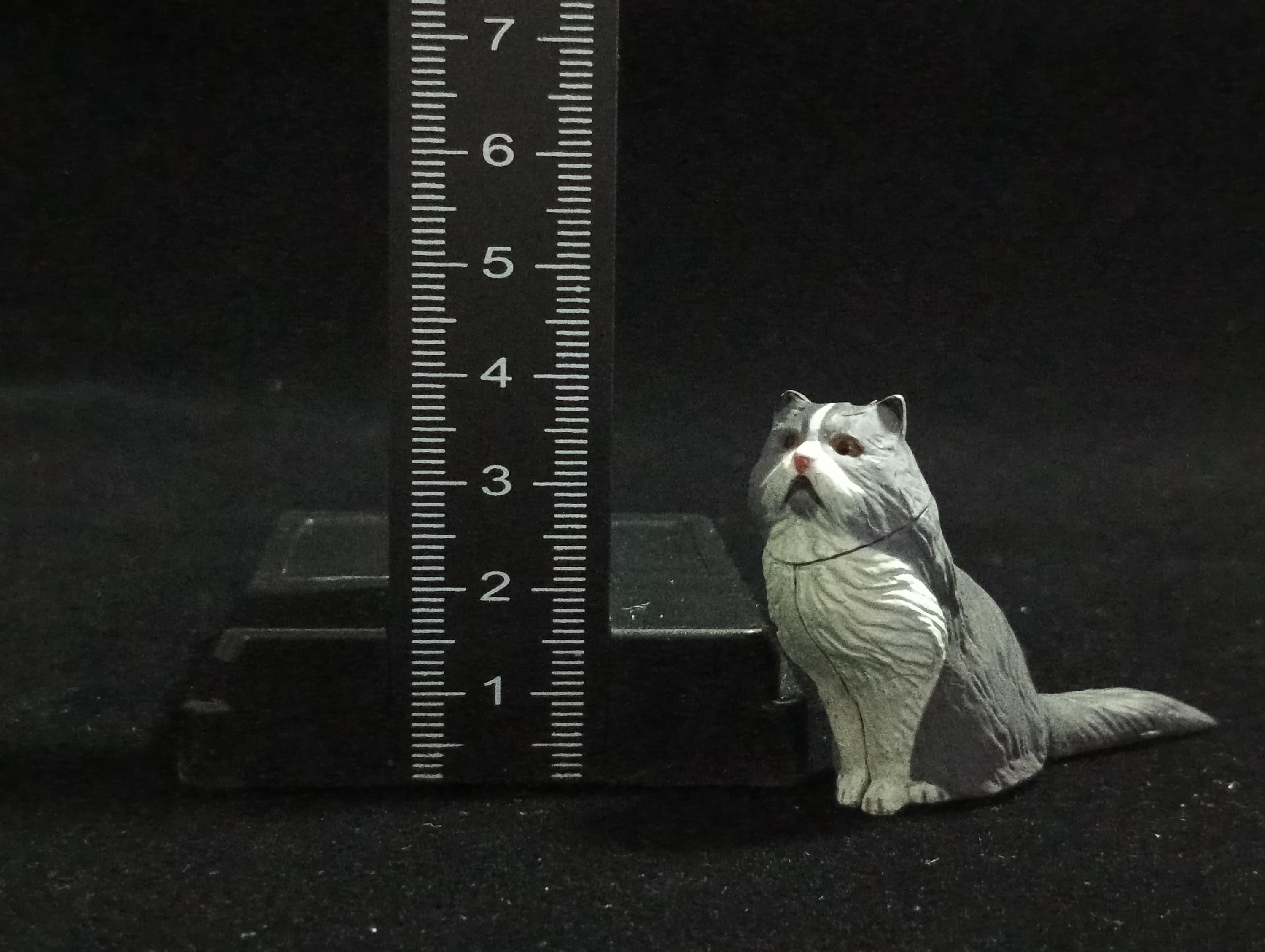 Miniature Persian Cat(Grey) Figurine - Furuta