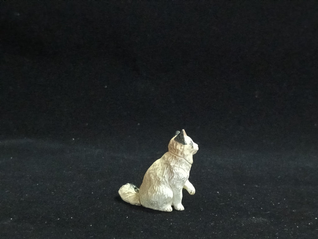 Miniature Seal Point Bicolor(Grey-White) Figurine - Furuta
