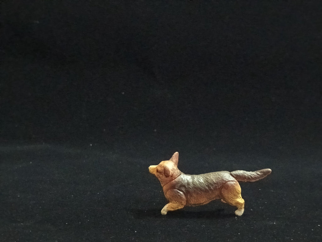 Miniature Welsh Corgi Dog (Brown-Black) Figurine - Furuta