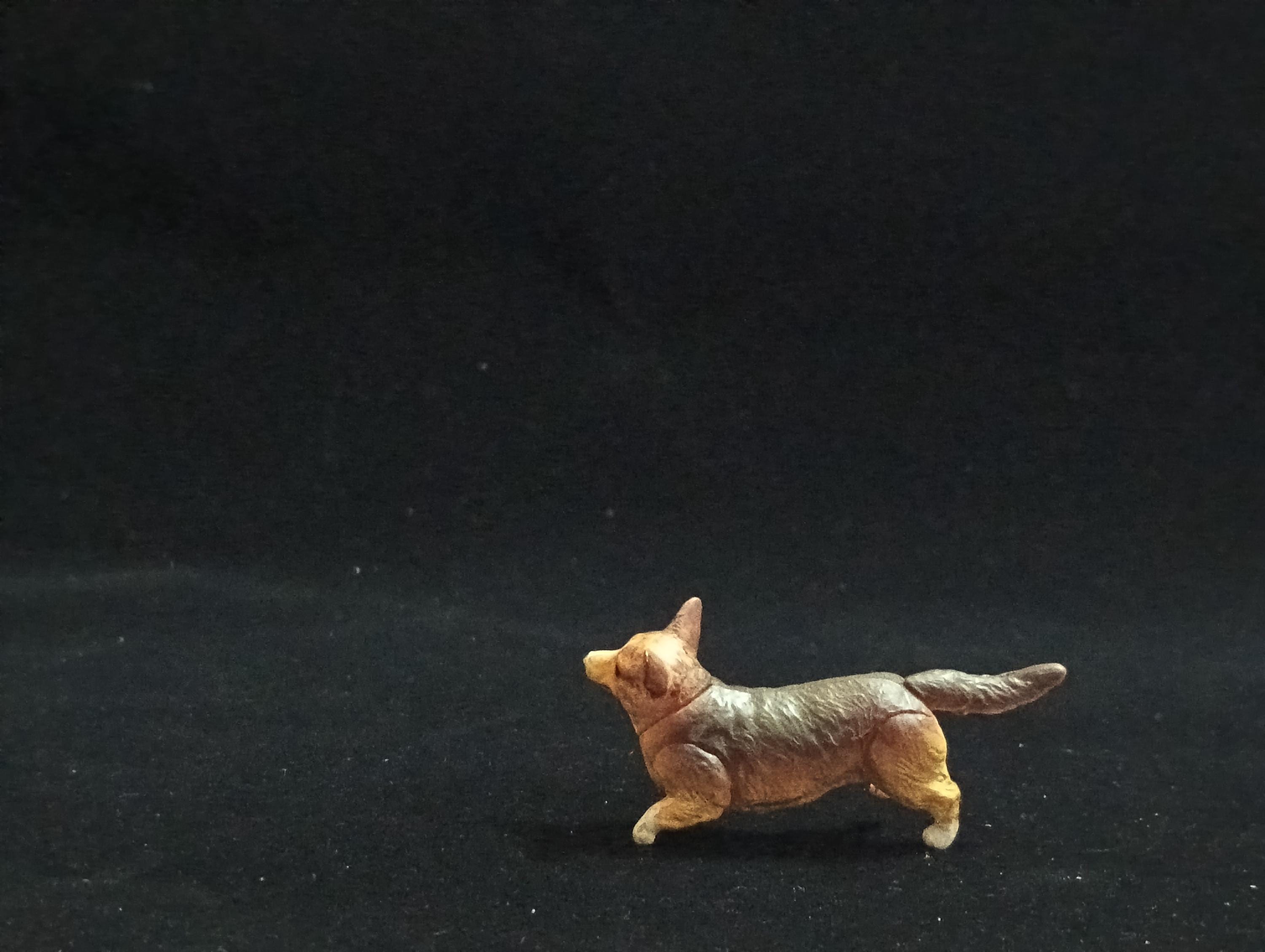Miniature Welsh Corgi Dog (Brown-Black) Figurine - Furuta