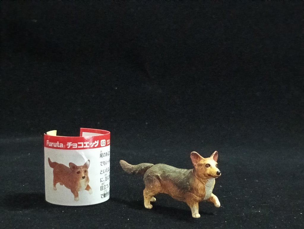 Miniature Welsh Corgi Dog (Brown-Black) Figurine - Furuta