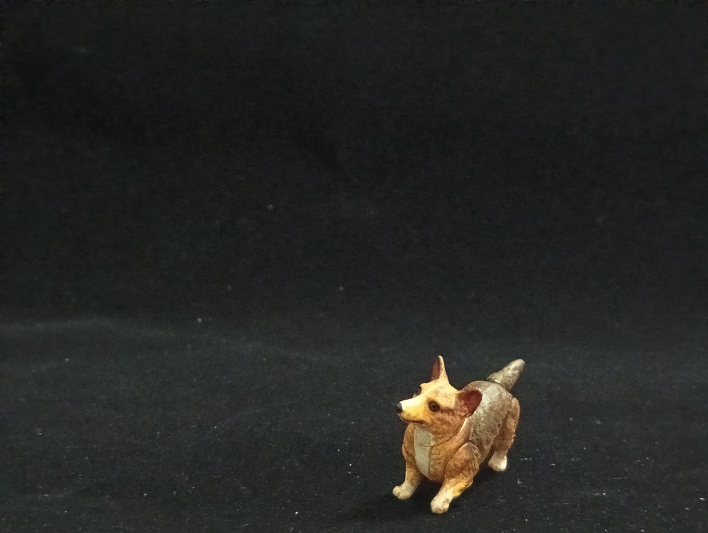 Miniature Welsh Corgi Dog (Brown-Black) Figurine - Furuta