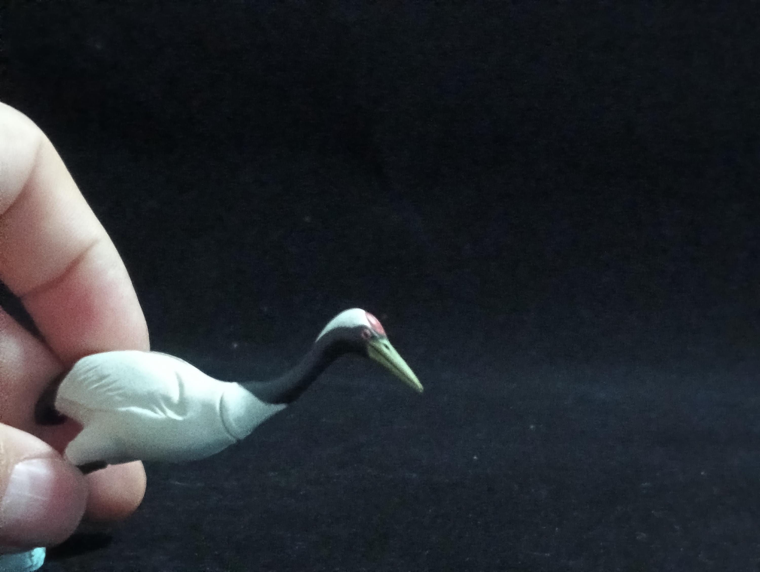 Miniature Red-crowned Crane Figurine - Furuta