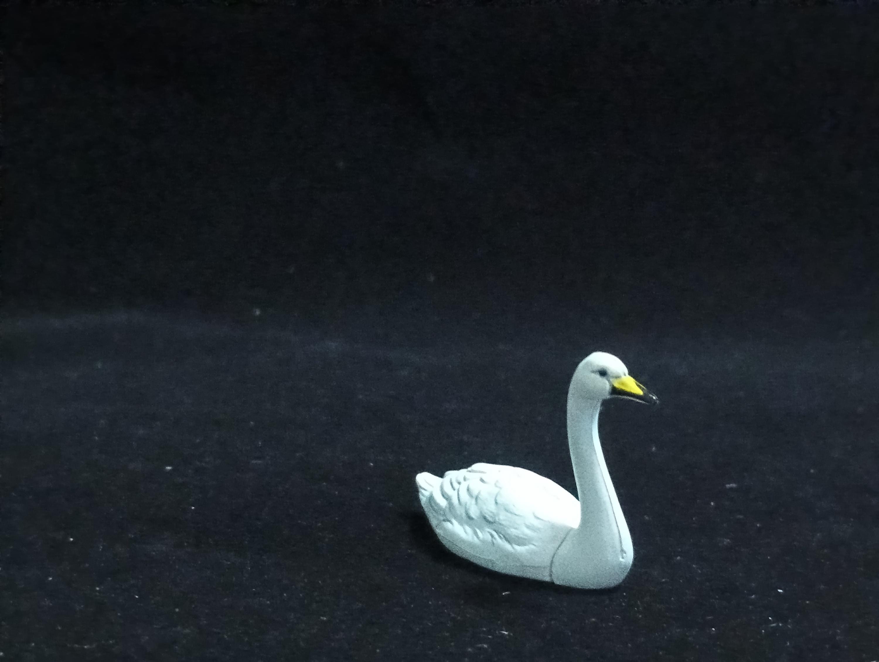 Miniature Whooper Swan Bird Figurine - Furuta