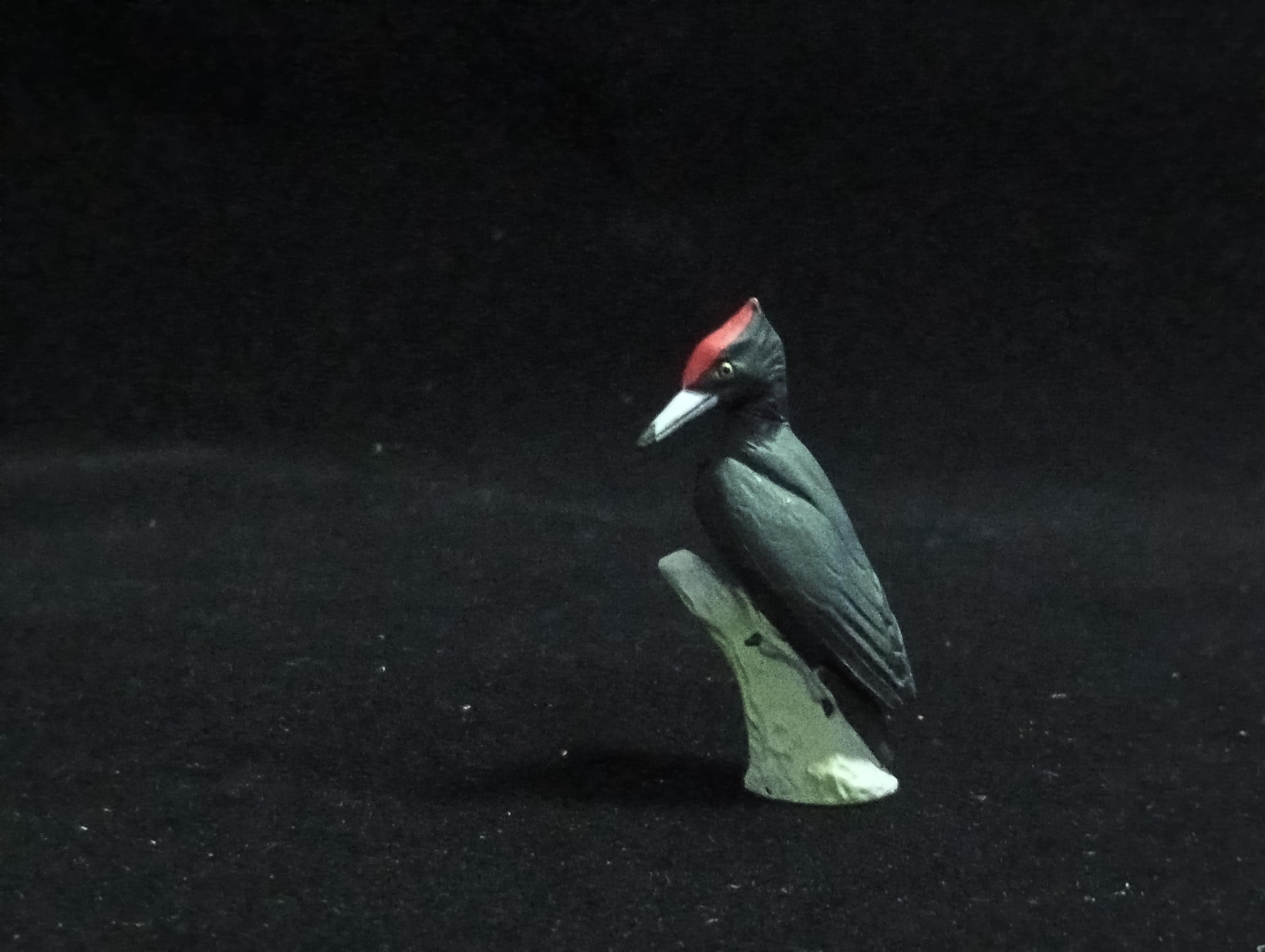 Miniature Black Woodpecker Figurine - Furuta
